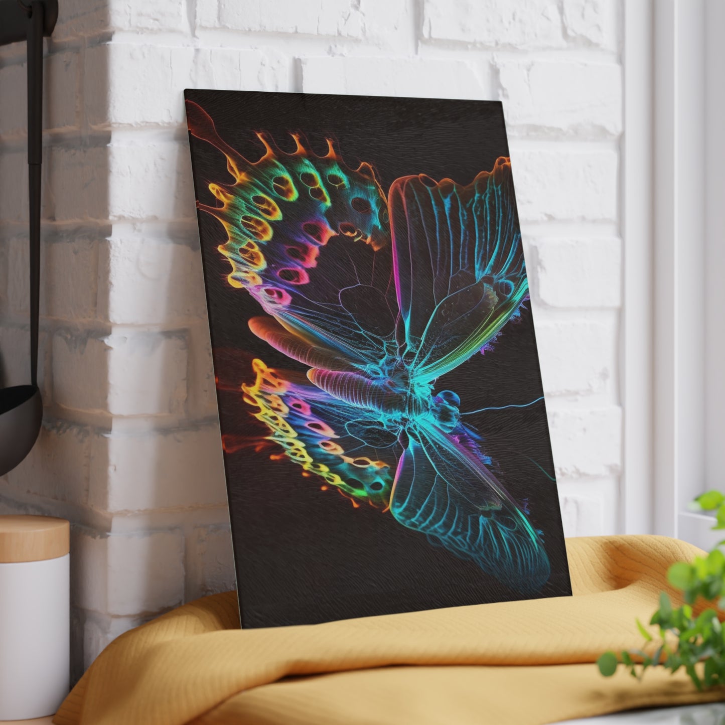 Glass Cutting Board Thermal Butterfly 2