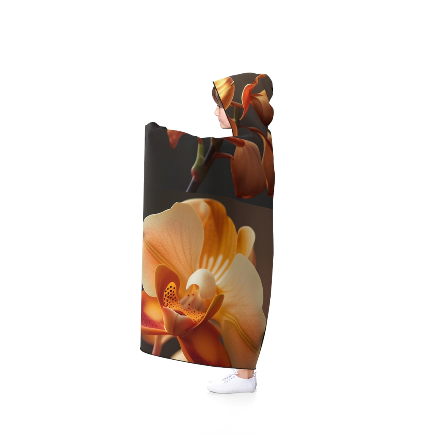 Hooded Blanket Orange Orchid 5