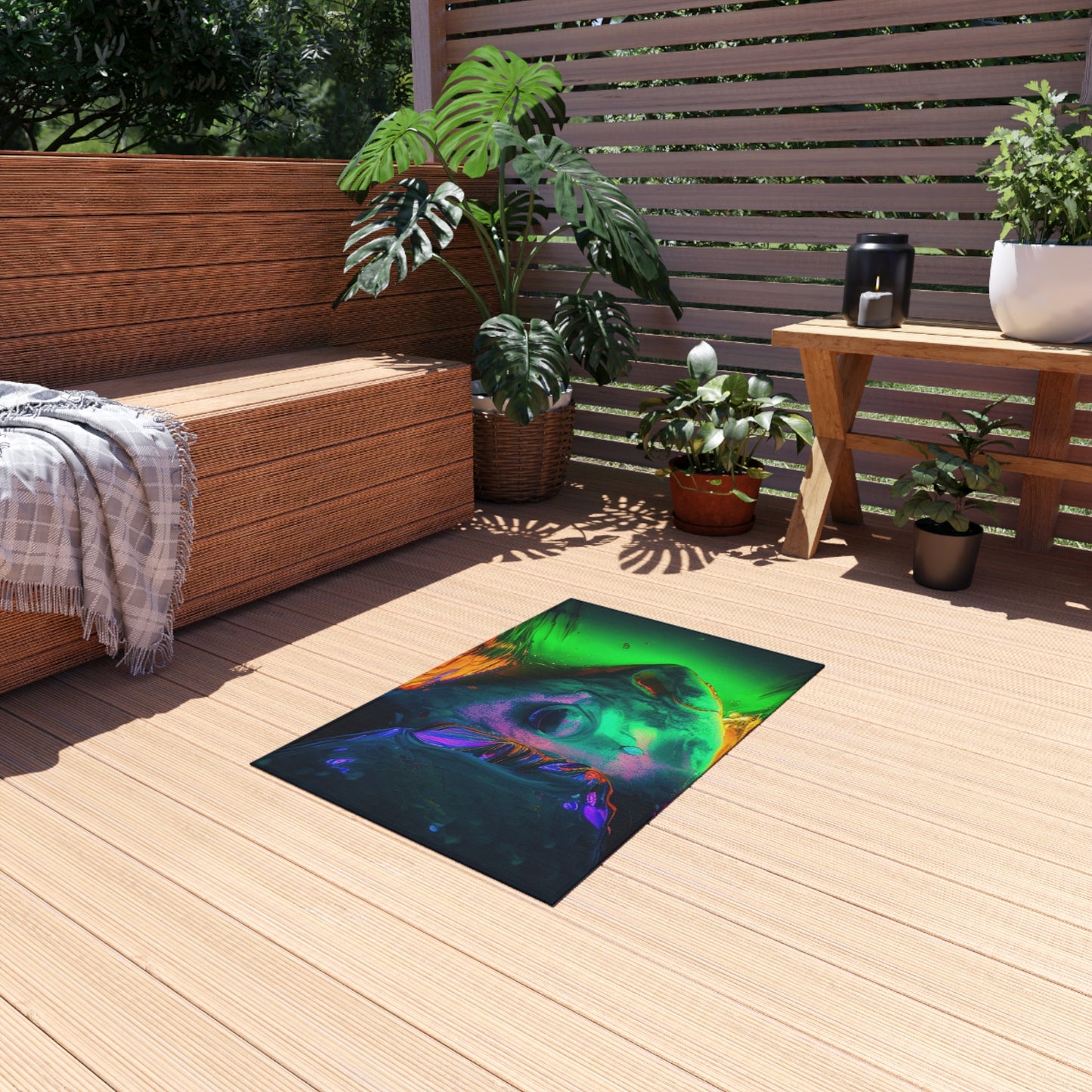 Outdoor Rug  Florescent Glow 1