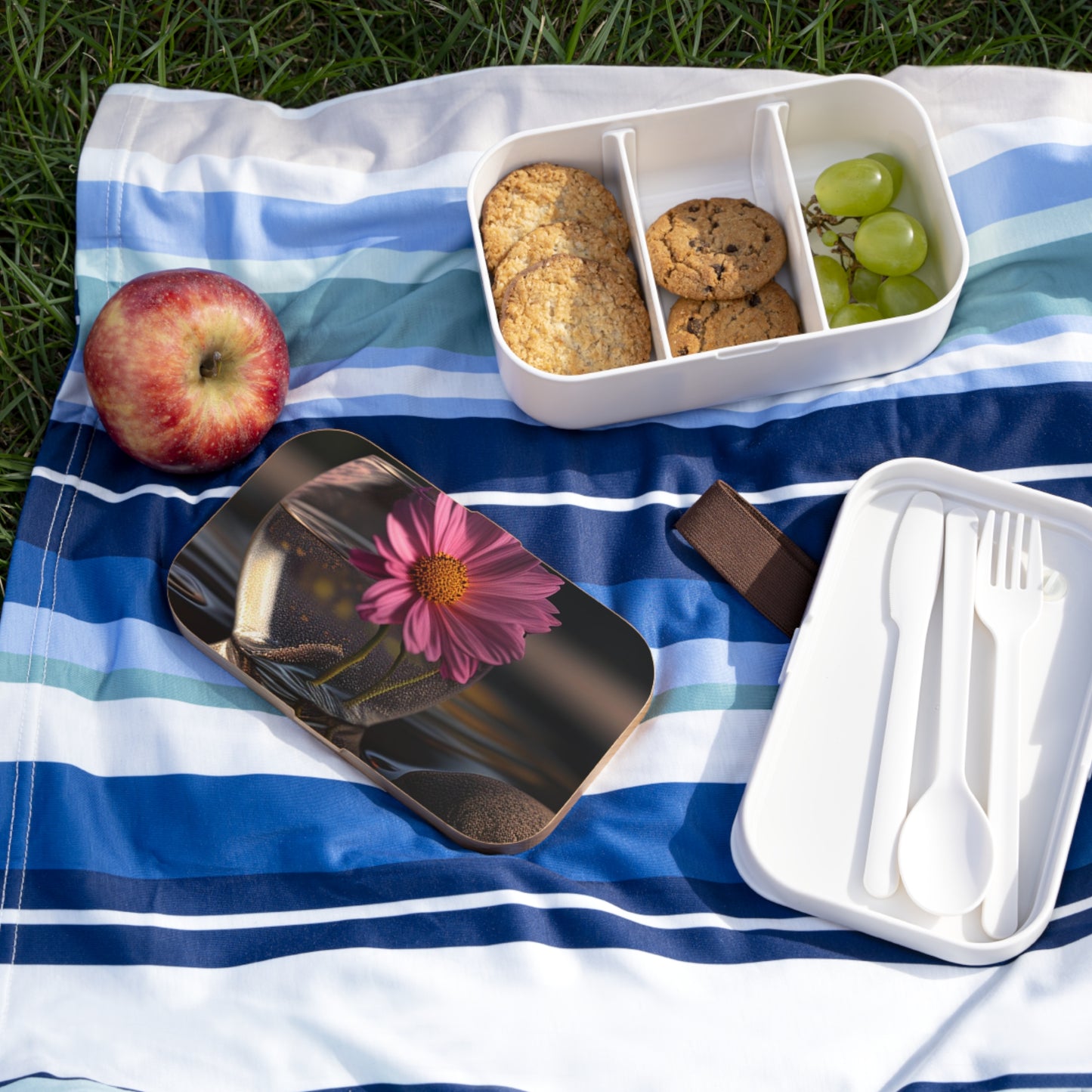 Bento Lunch Box Pink Daisy 4