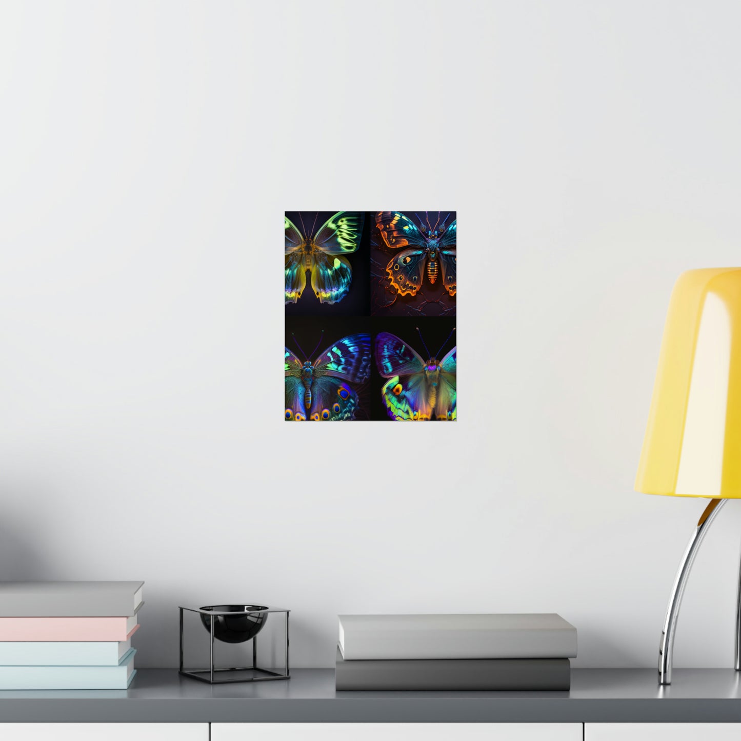 Premium Matte Vertical Posters Neon Hue Butterfly 5