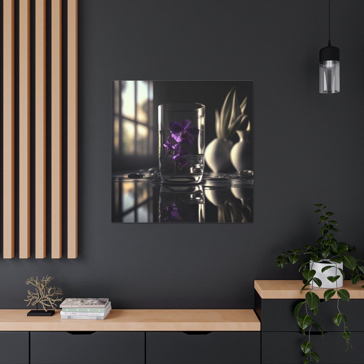Canvas Gallery Wraps Purple Orchid Glass vase 4