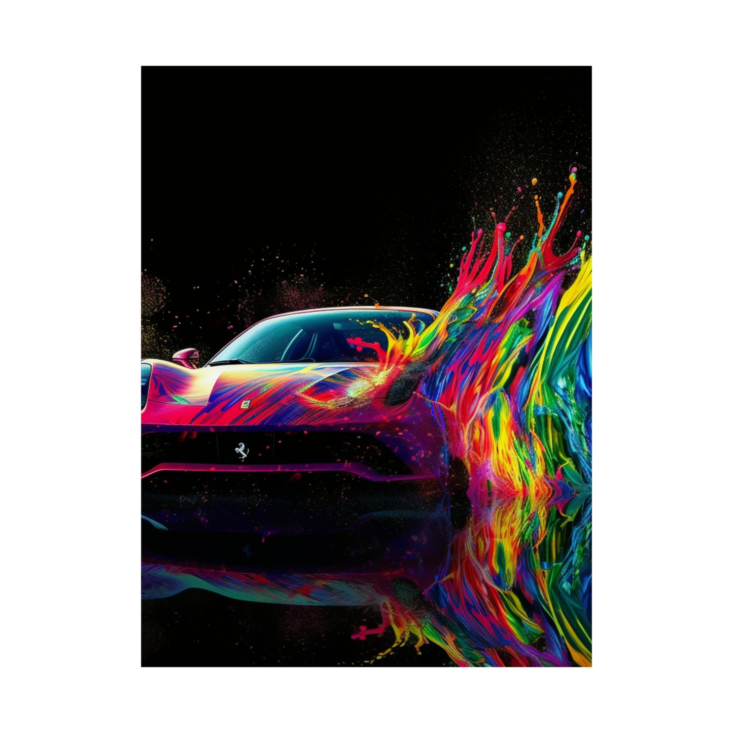 Premium Matte Vertical Posters Ferrari Fusion Water 3