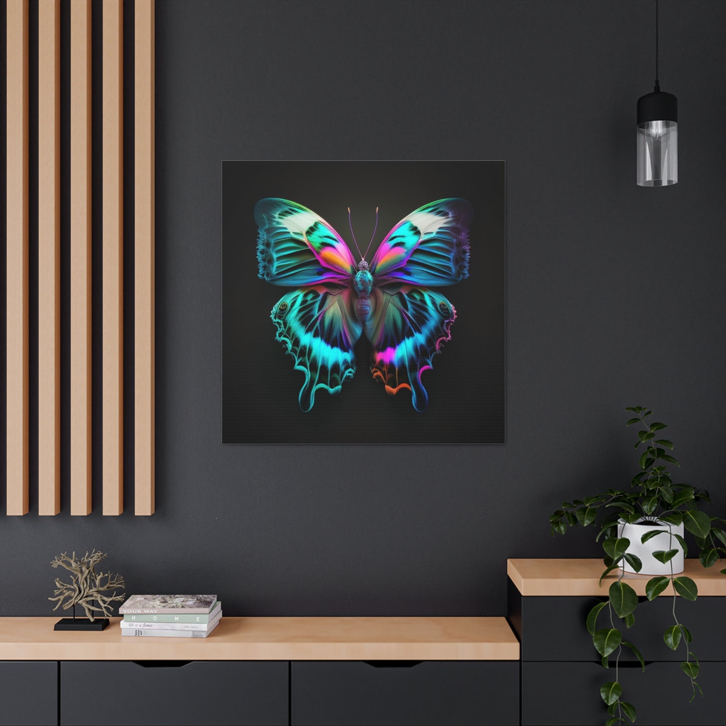 Canvas Gallery Wraps Neon Butterfly Fusion 4