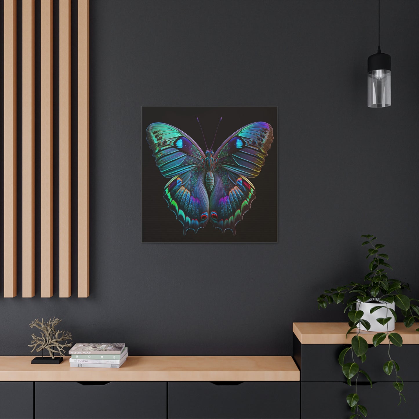 Canvas Gallery Wraps Hue Neon Butterfly 4