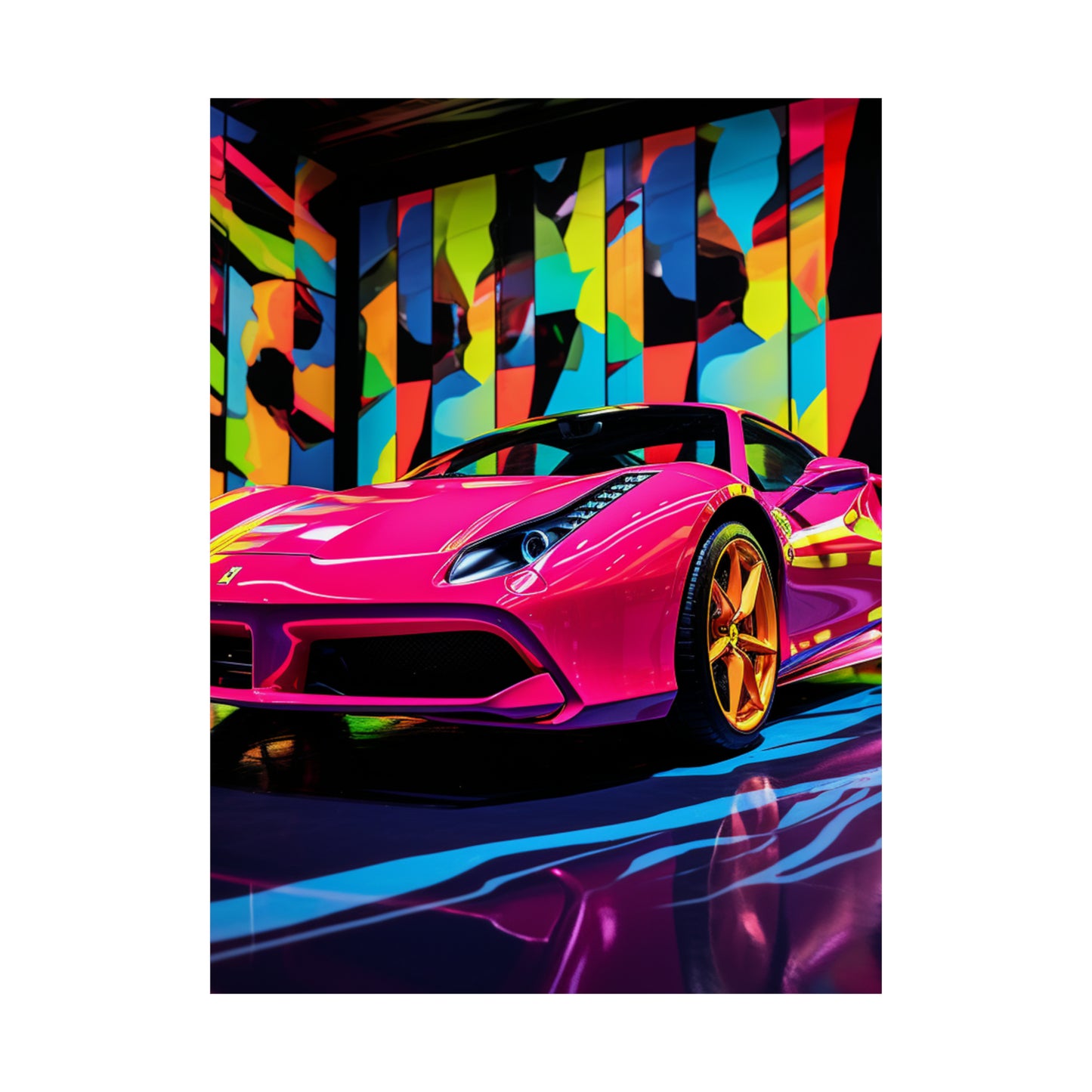 Premium Matte Vertical Posters Ferrari Flair Macro 1