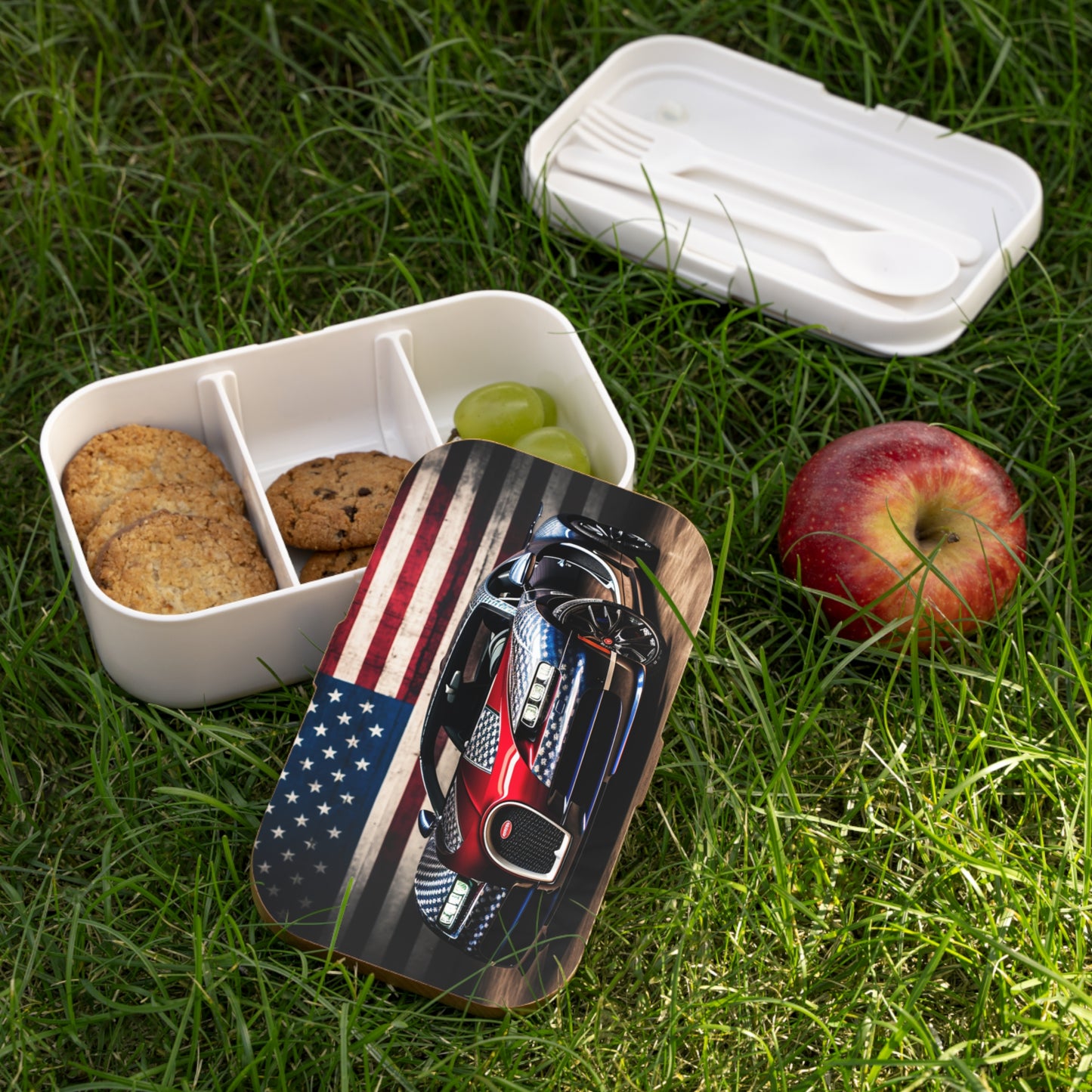 Bento Lunch Box Bugatti American Flag 1