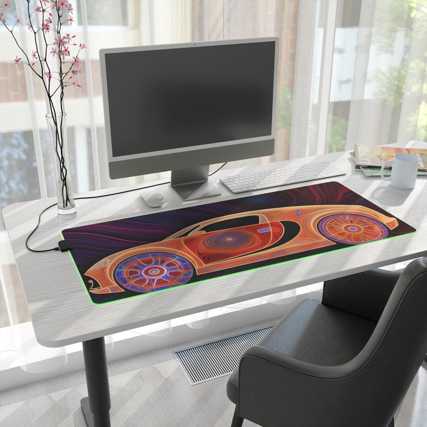 LED Gaming Mouse Pad Bugatti Abstract Concept 2