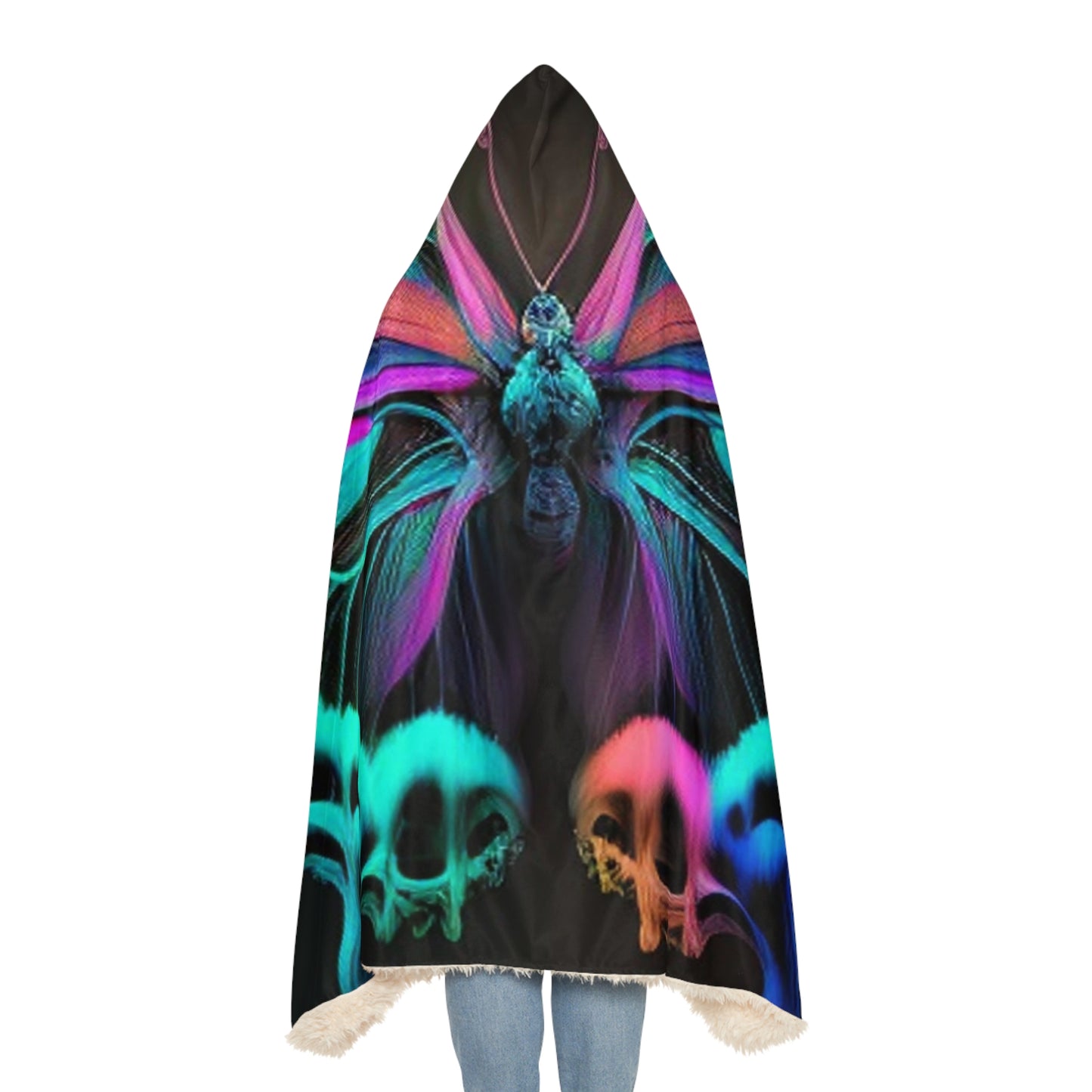 Snuggle Hooded Blanket Neon Butterfly Fusion 2