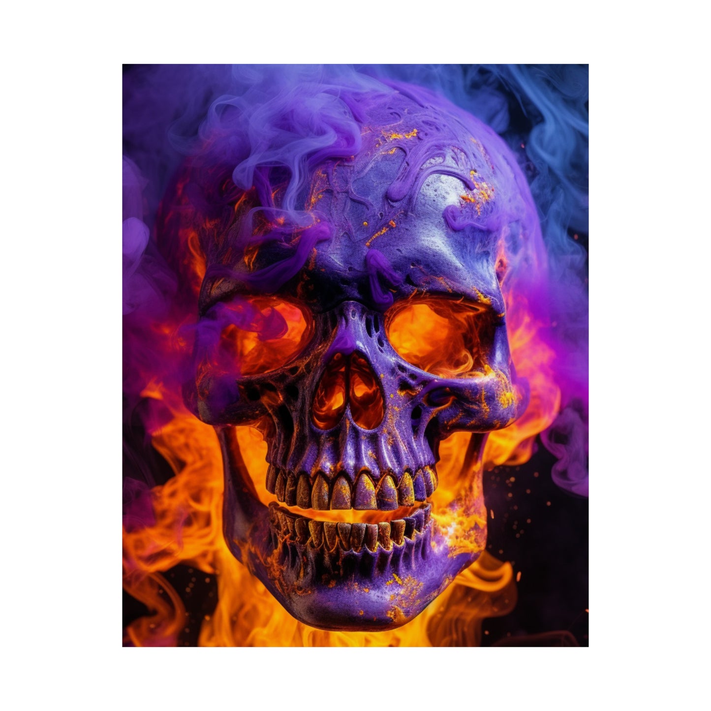 Premium Matte Vertical Posters Macro Skull 1