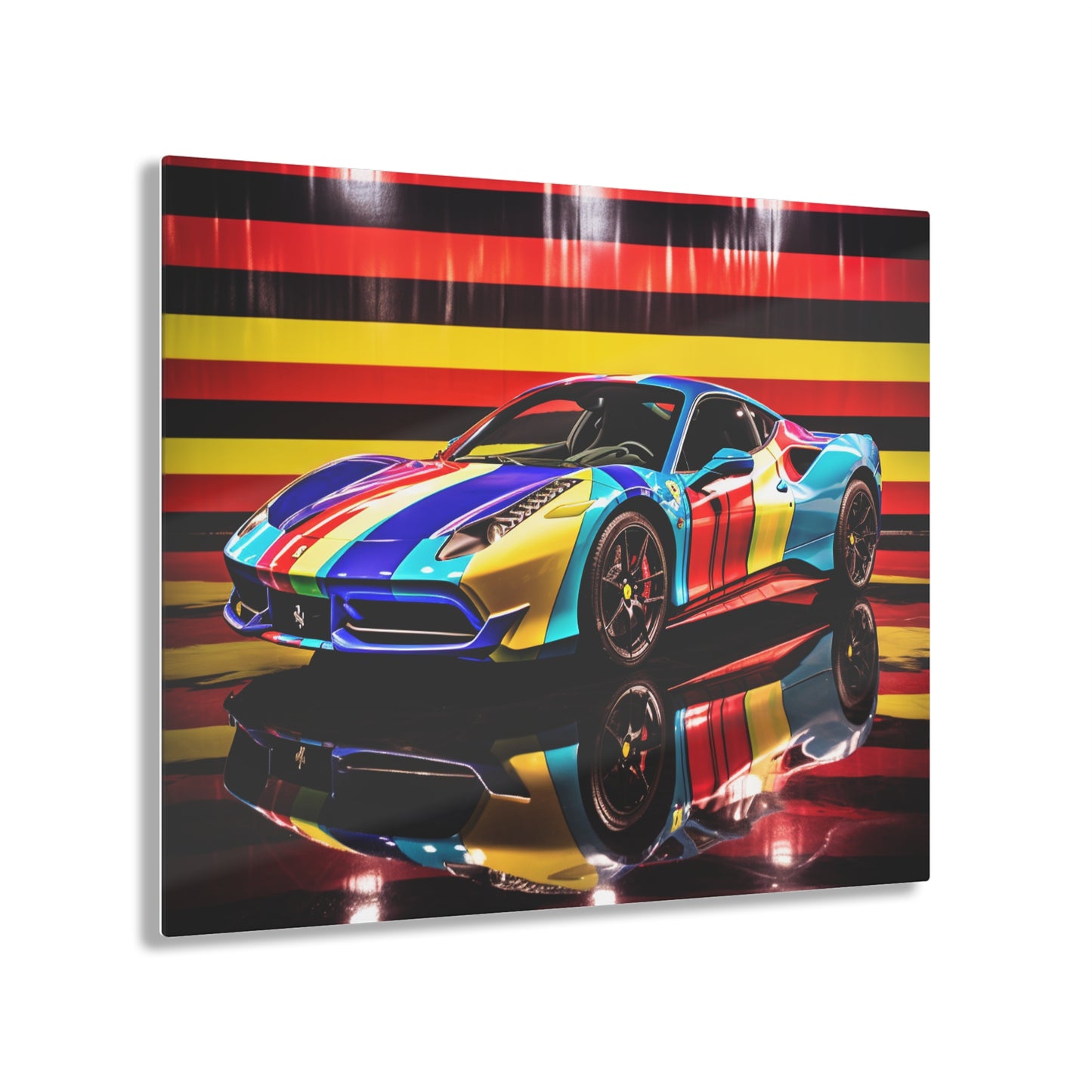 Acrylic Prints Hyper Colorfull Ferrari 2