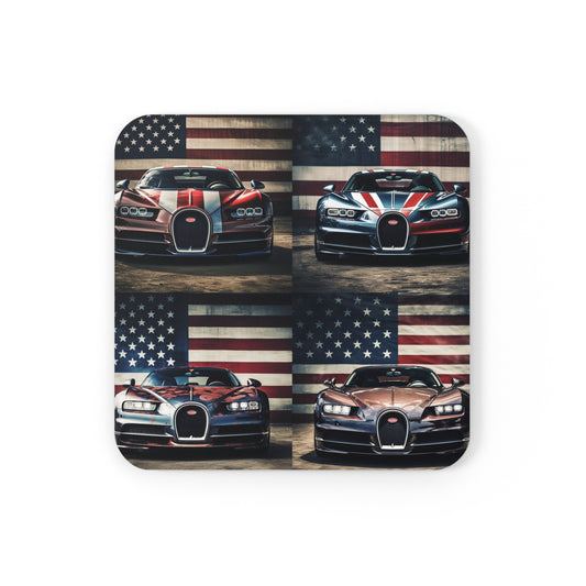 Corkwood Coaster Set Bugatti Flag 5