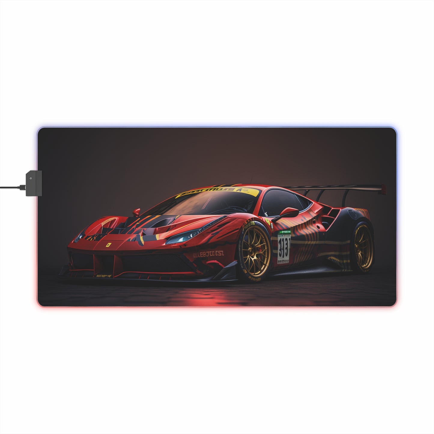 LED Gaming Mouse Pad Ferrari Red 1