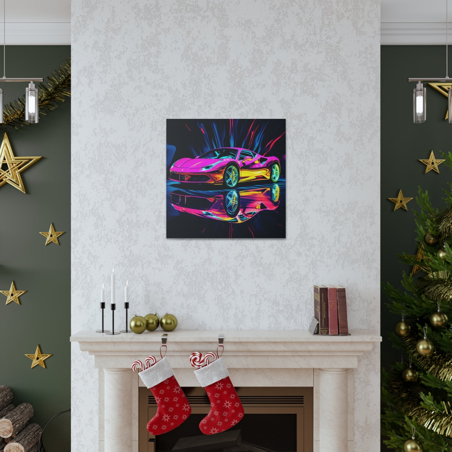 Canvas Gallery Wraps Pink Macro Ferrari 3