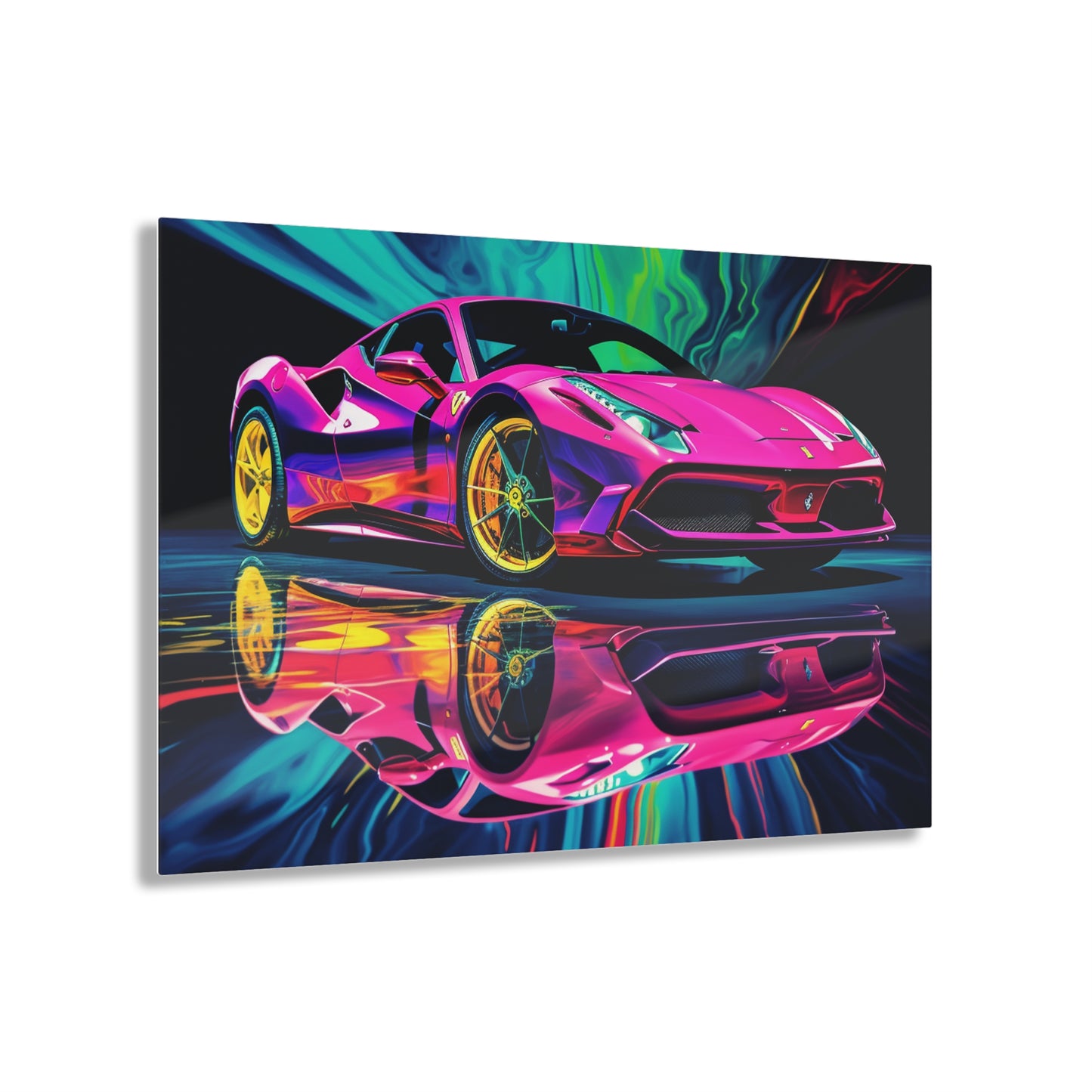 Acrylic Prints Pink Ferrari Macro 4