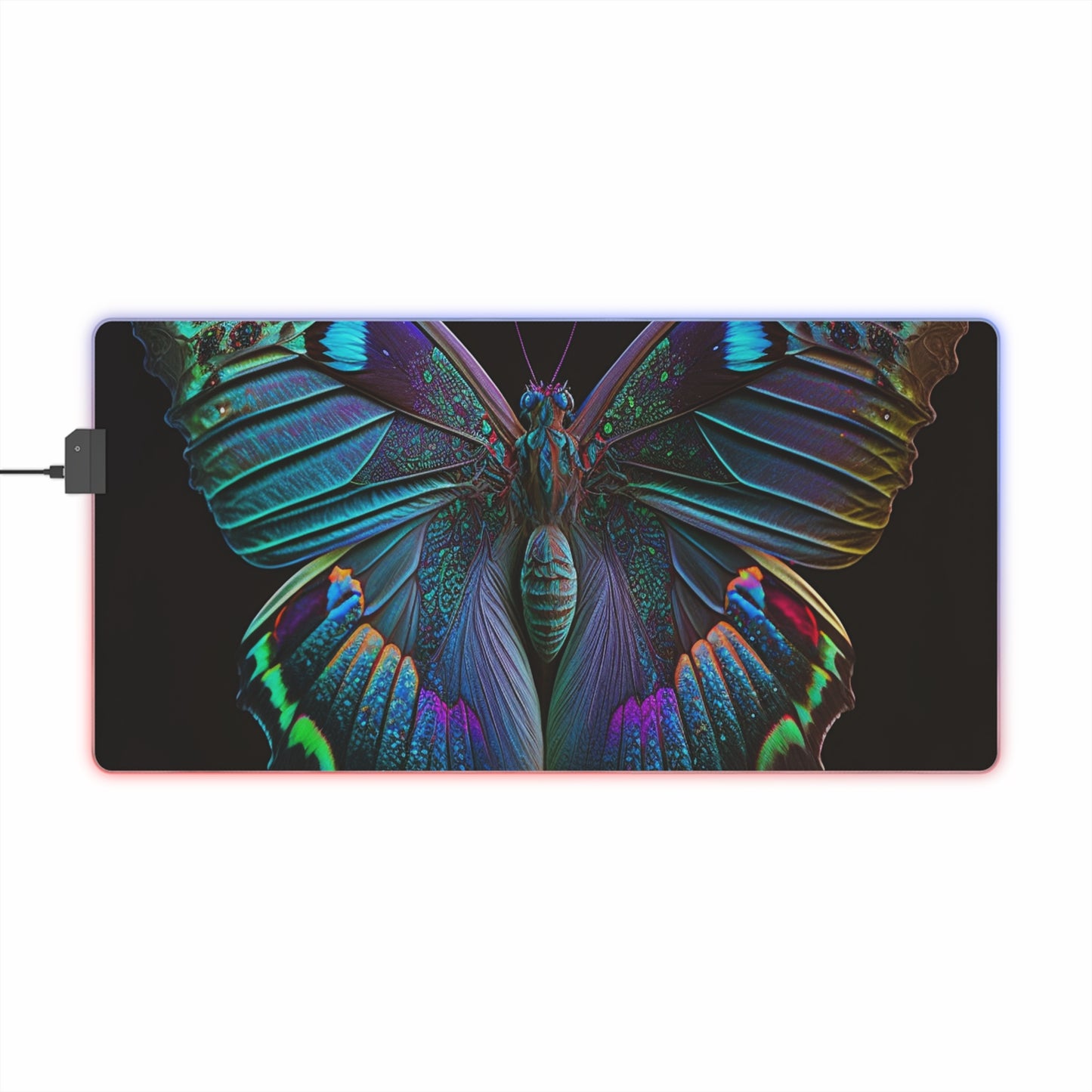 LED Gaming Mouse Pad Hue Neon Butterfly 4