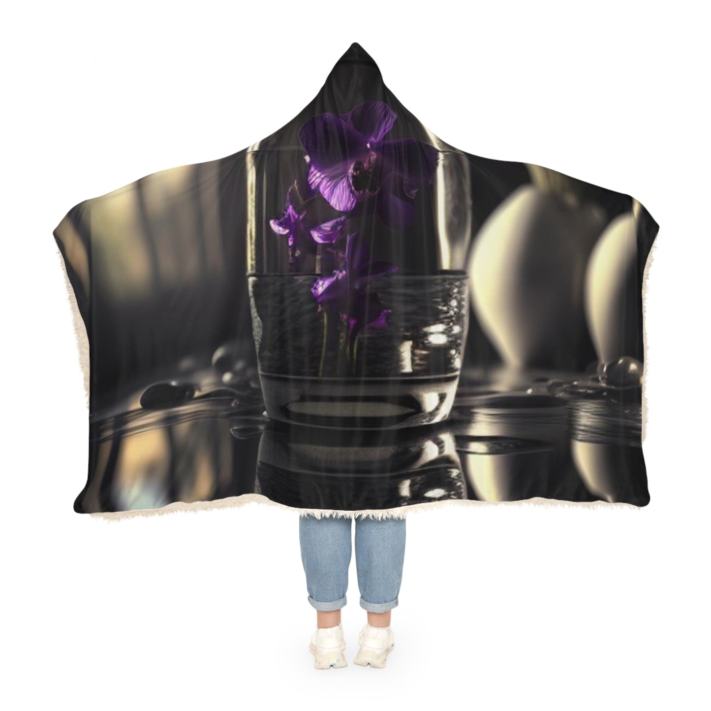 Snuggle Hooded Blanket Purple Orchid Glass vase 4