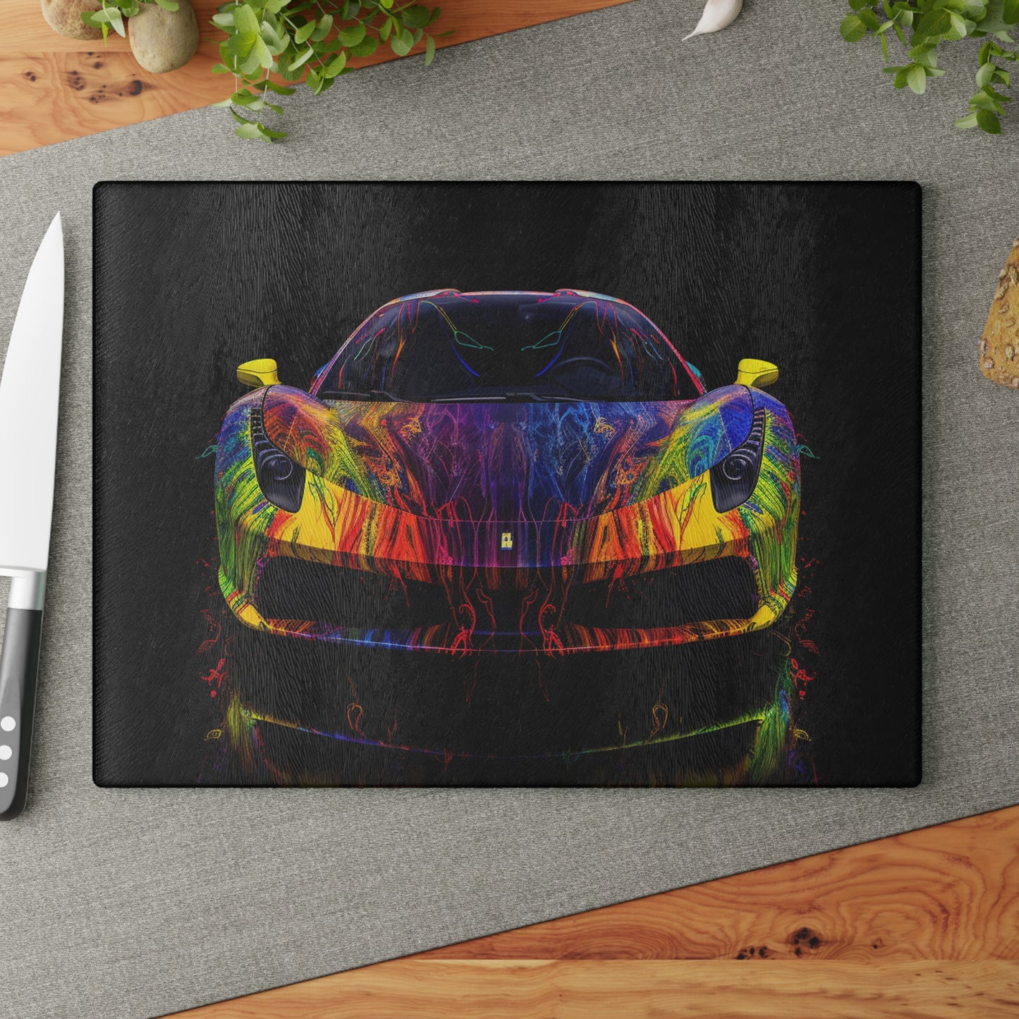 Glass Cutting Board Ferrari Color 2