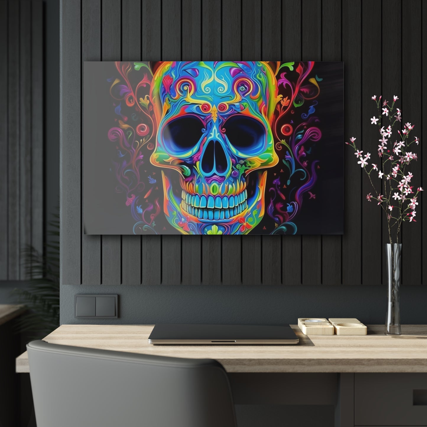 Acrylic Prints Macro Skull Color 4