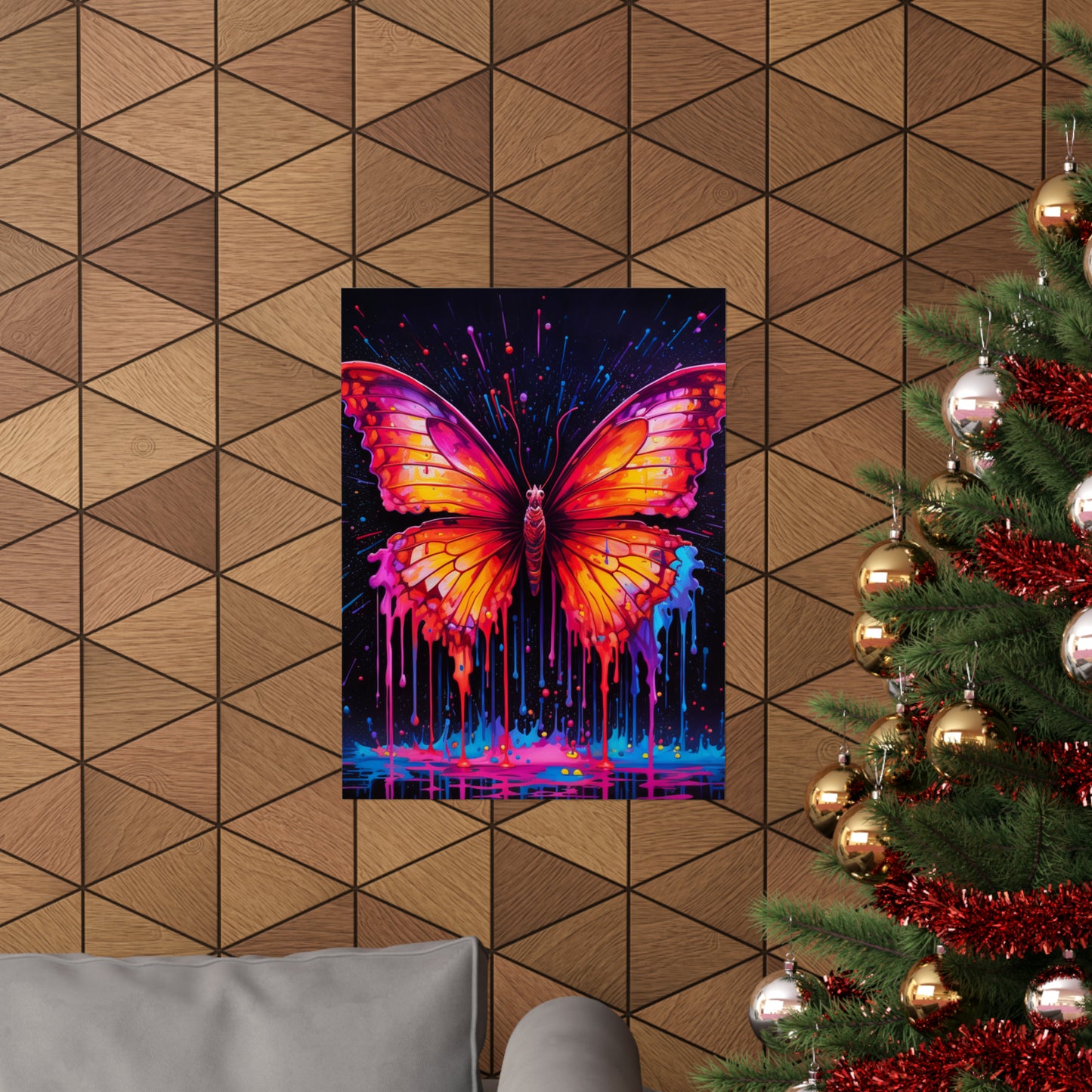 Premium Matte Vertical Posters Pink Butterfly Flair 4