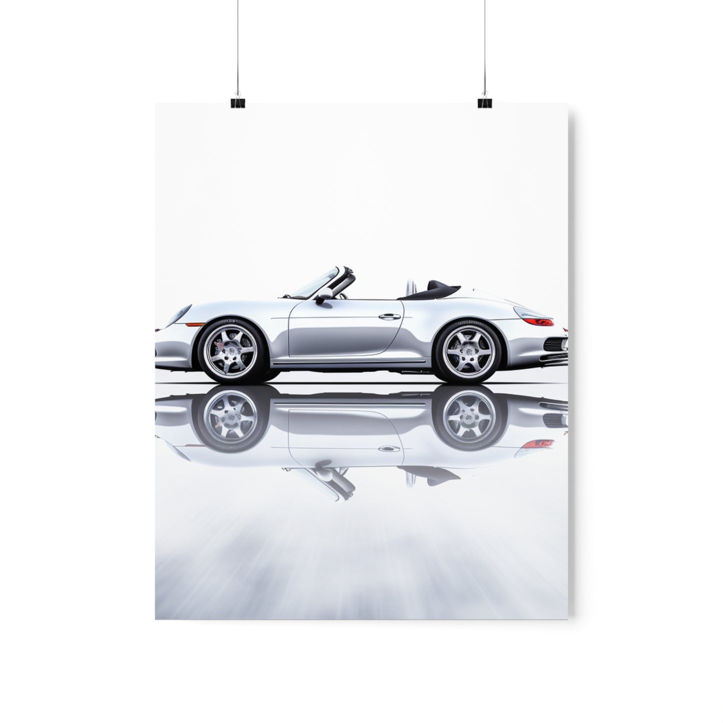 Premium Matte Vertical Posters 911 Speedster on water 3