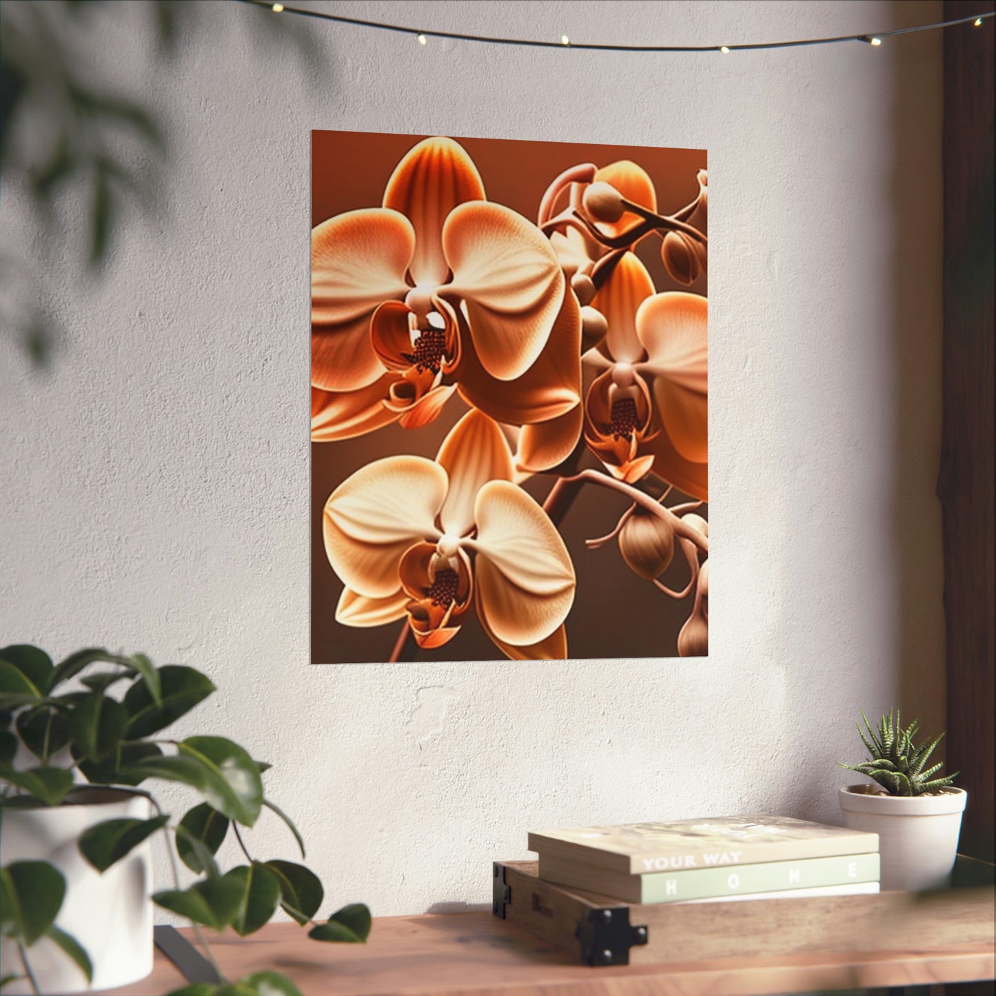 Premium Matte Vertical Posters orchid pedals 3