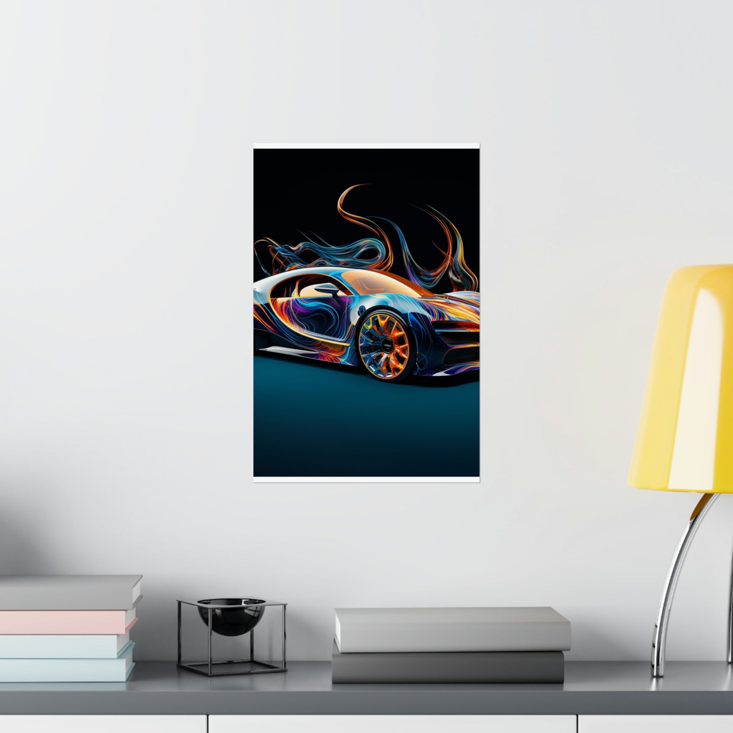 Premium Matte Vertical Posters Bugatti Abstract Flair 2