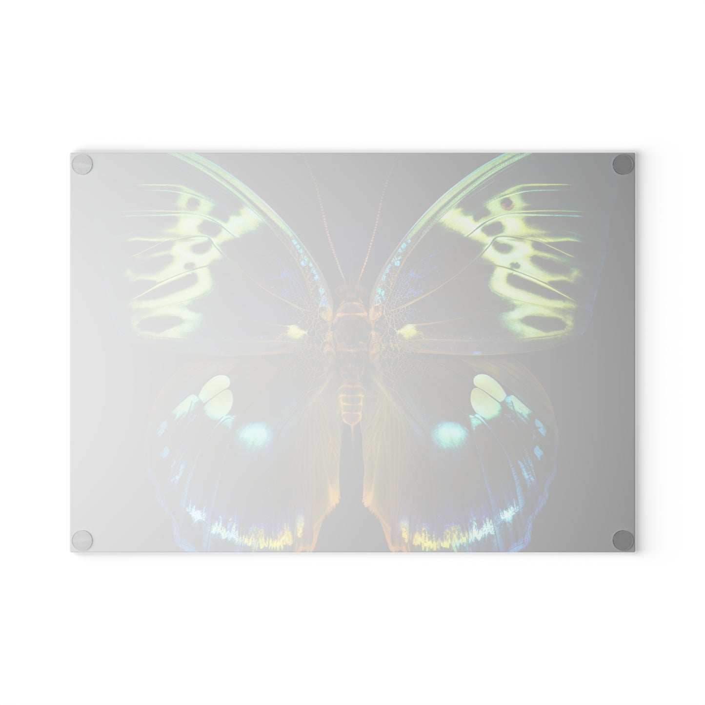 Glass Cutting Board Neon Hue Butterfly 1