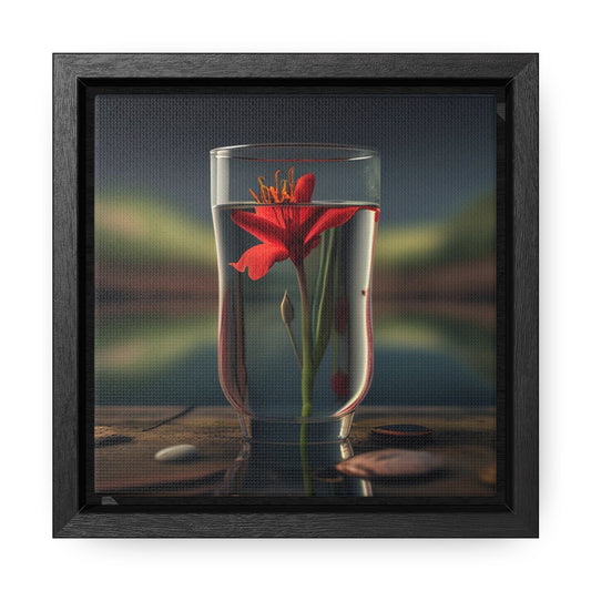 Gallery Canvas Wraps, Square Frame Red Lily in a Glass vase 1