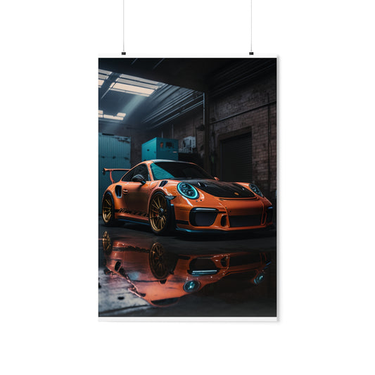 Premium Matte Vertical Posters Porsche Color 1