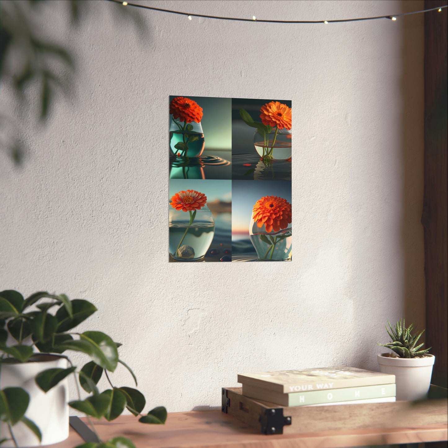 Premium Matte Vertical Posters Orange Zinnia 5