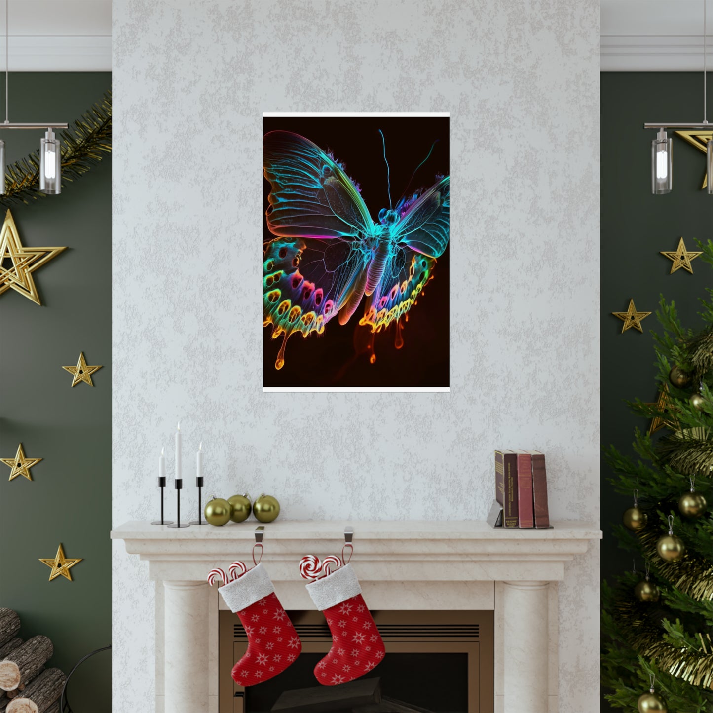 Premium Matte Vertical Posters Thermal Butterfly 2