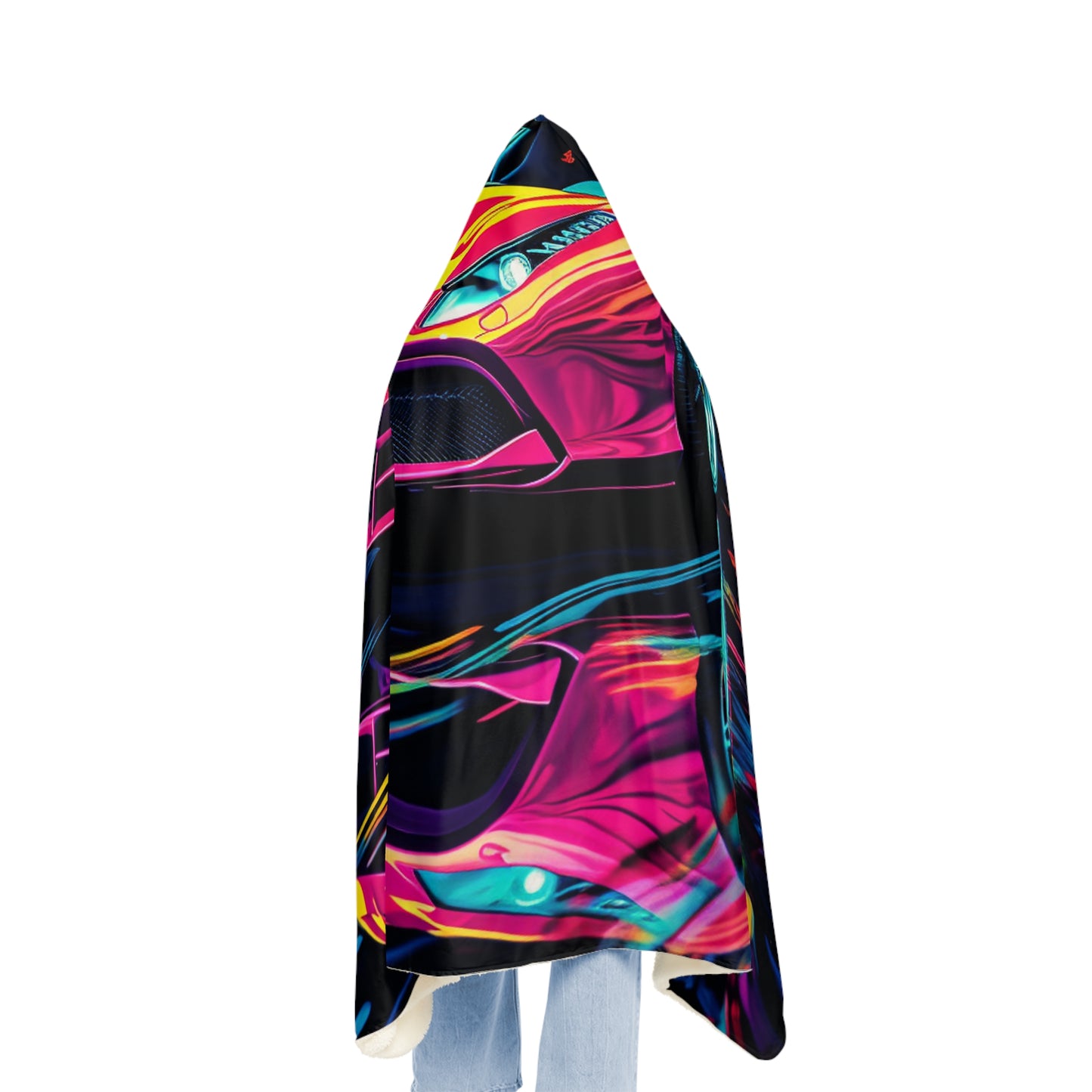 Snuggle Hooded Blanket Pink Ferrari Macro 1