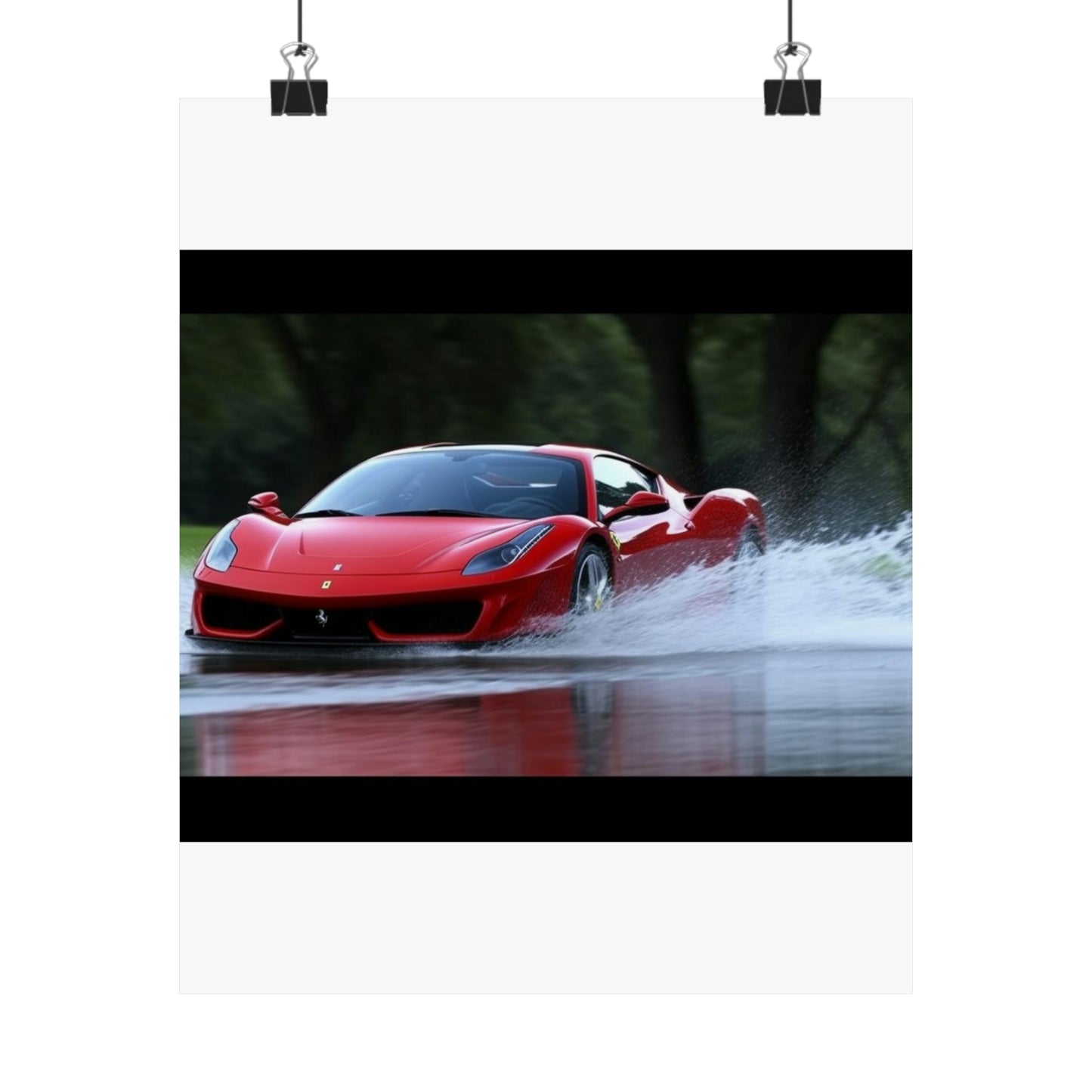 Premium Matte Vertical Posters Water Ferrari Splash 2