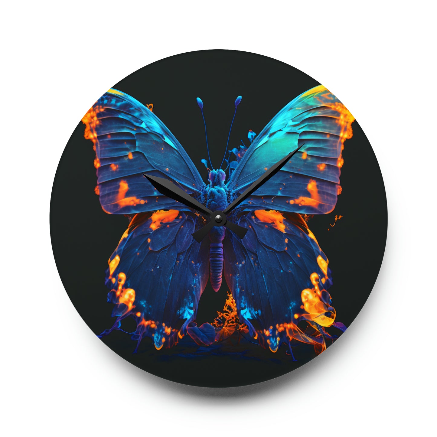 Acrylic Wall Clock Thermal Butterfly 3