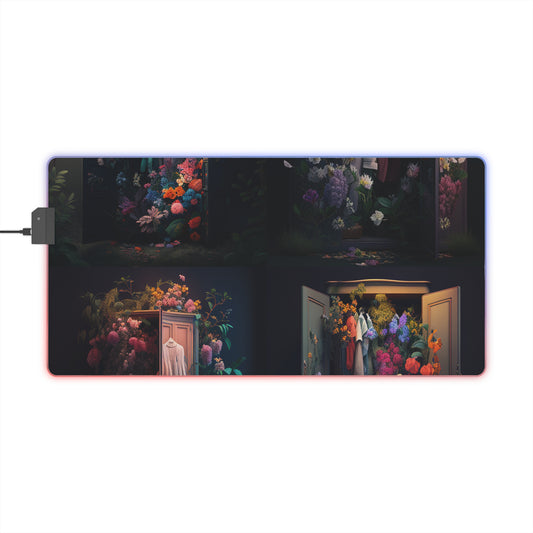 LED Gaming Mouse Pad A Wardrobe Surrounded by Flowers 5