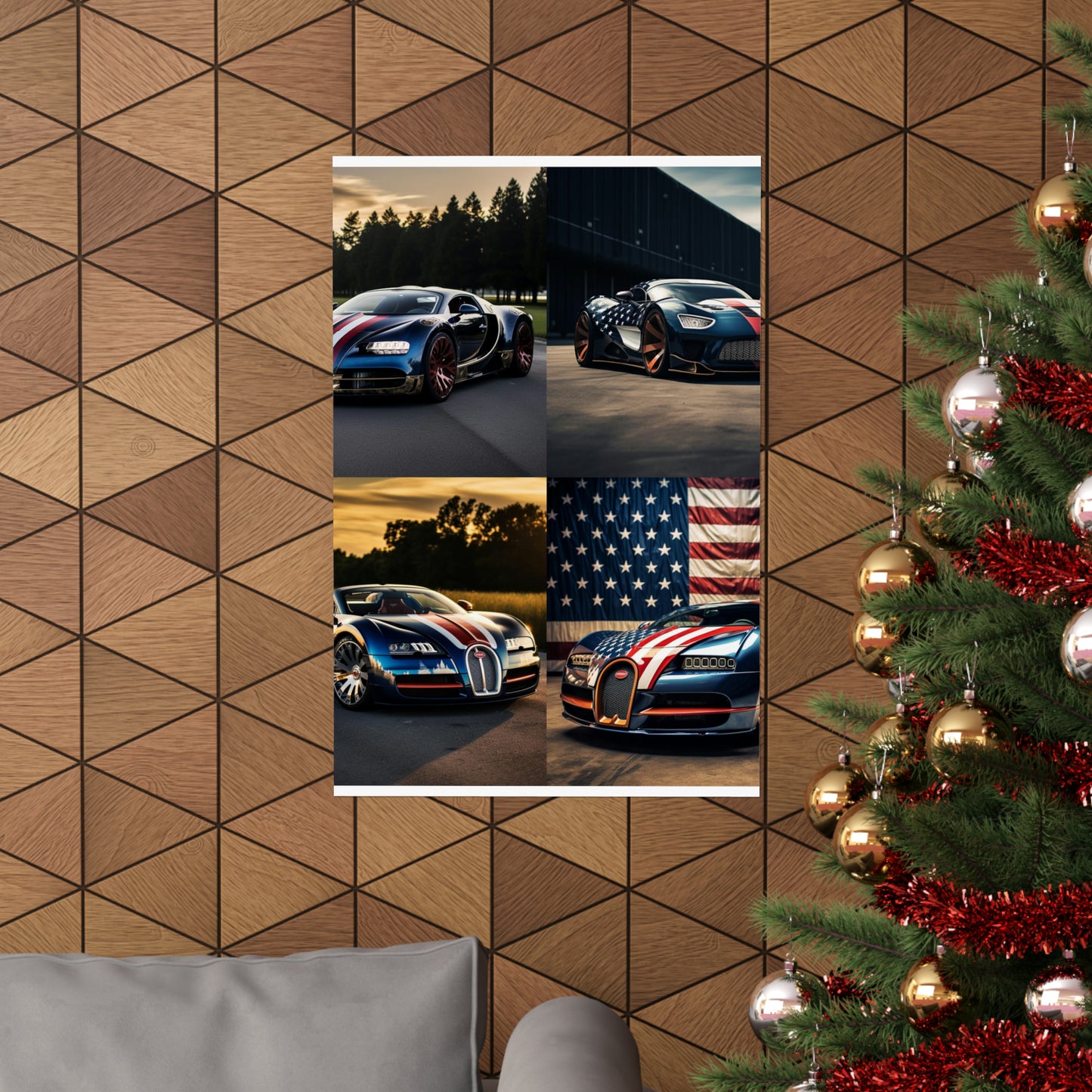 Premium Matte Vertical Posters Bugatti Flag American 5