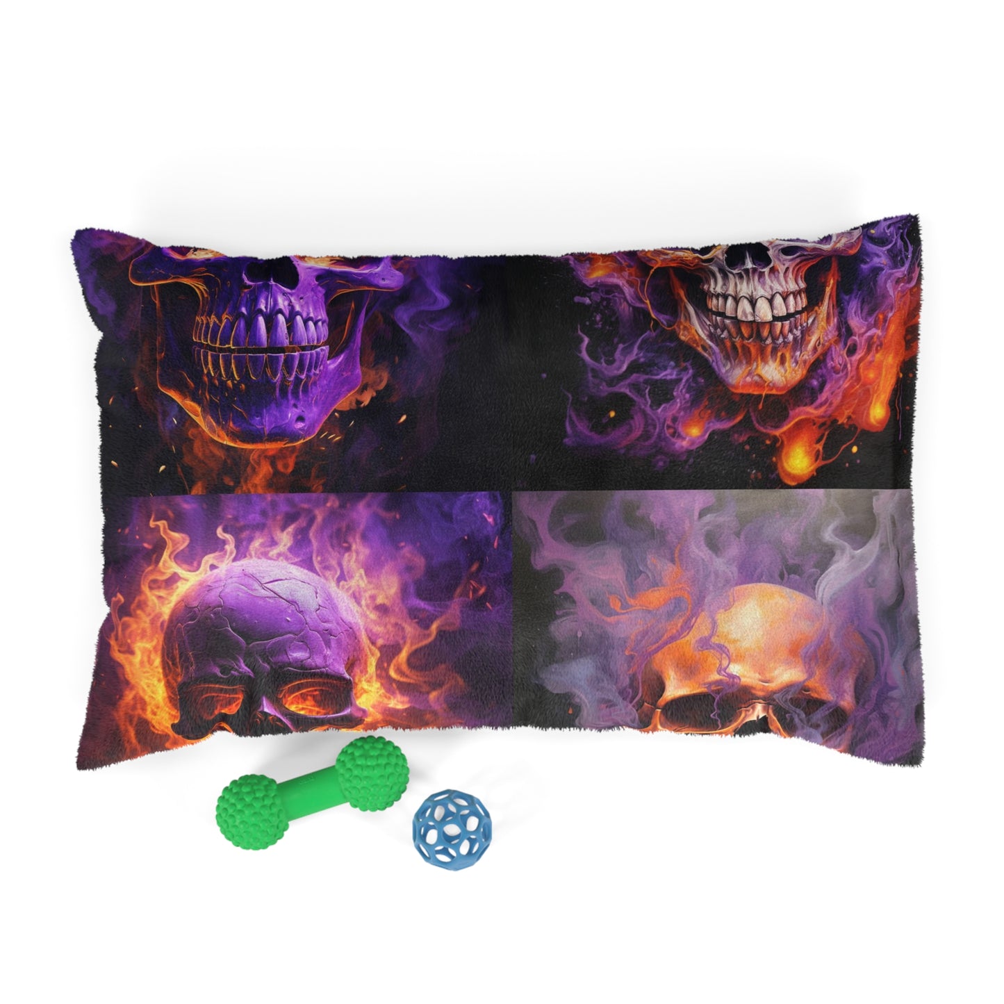 Pet Bed Skull Flames 5