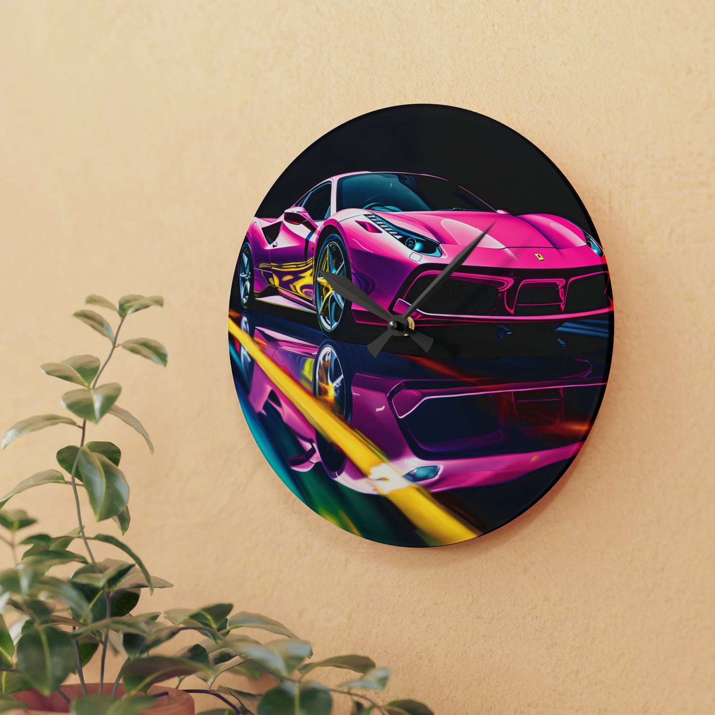 Acrylic Wall Clock Ferrari Flair Macro 4