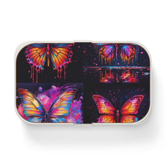 Bento Lunch Box Pink Butterfly Flair 5