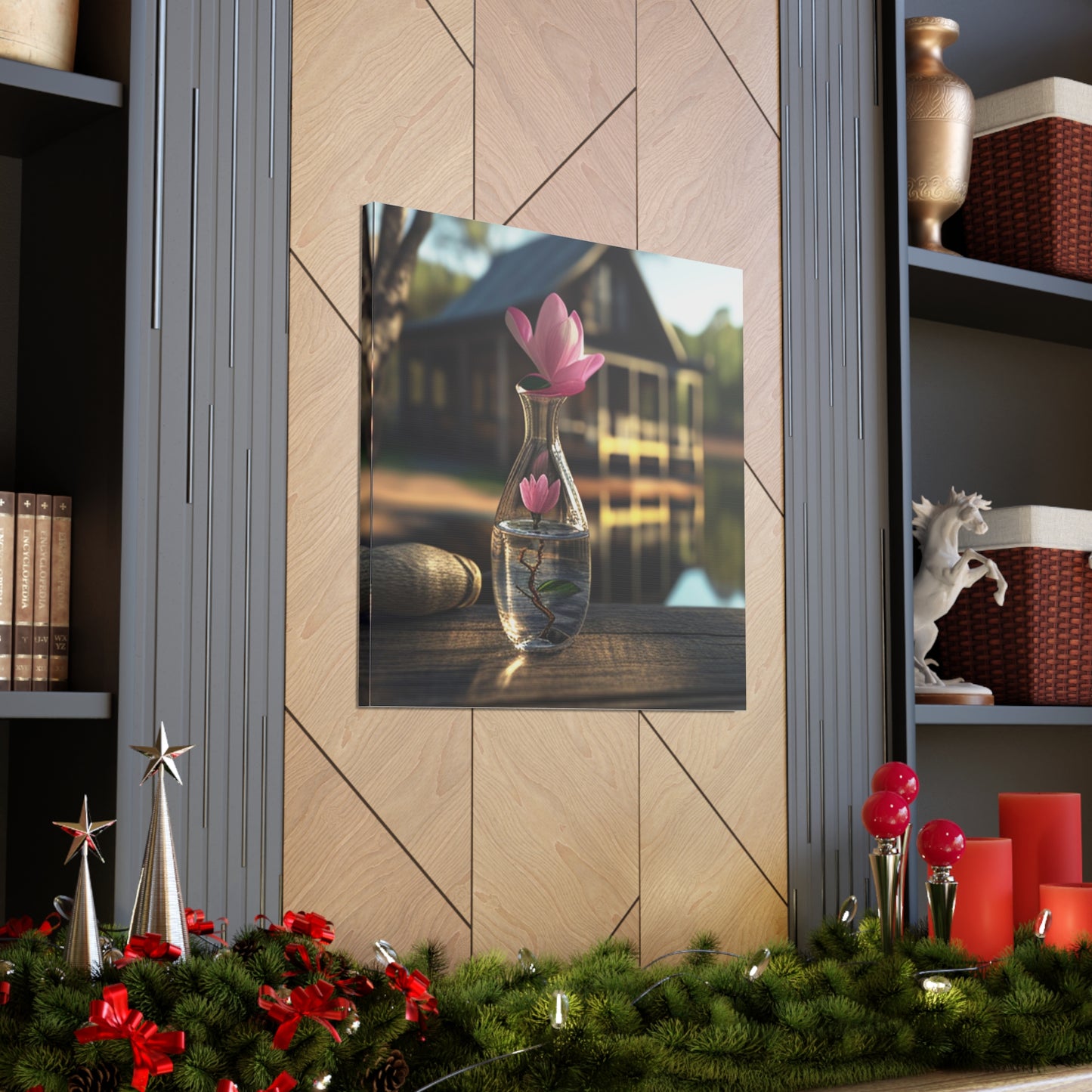 Canvas Gallery Wraps Magnolia in a Glass vase 4
