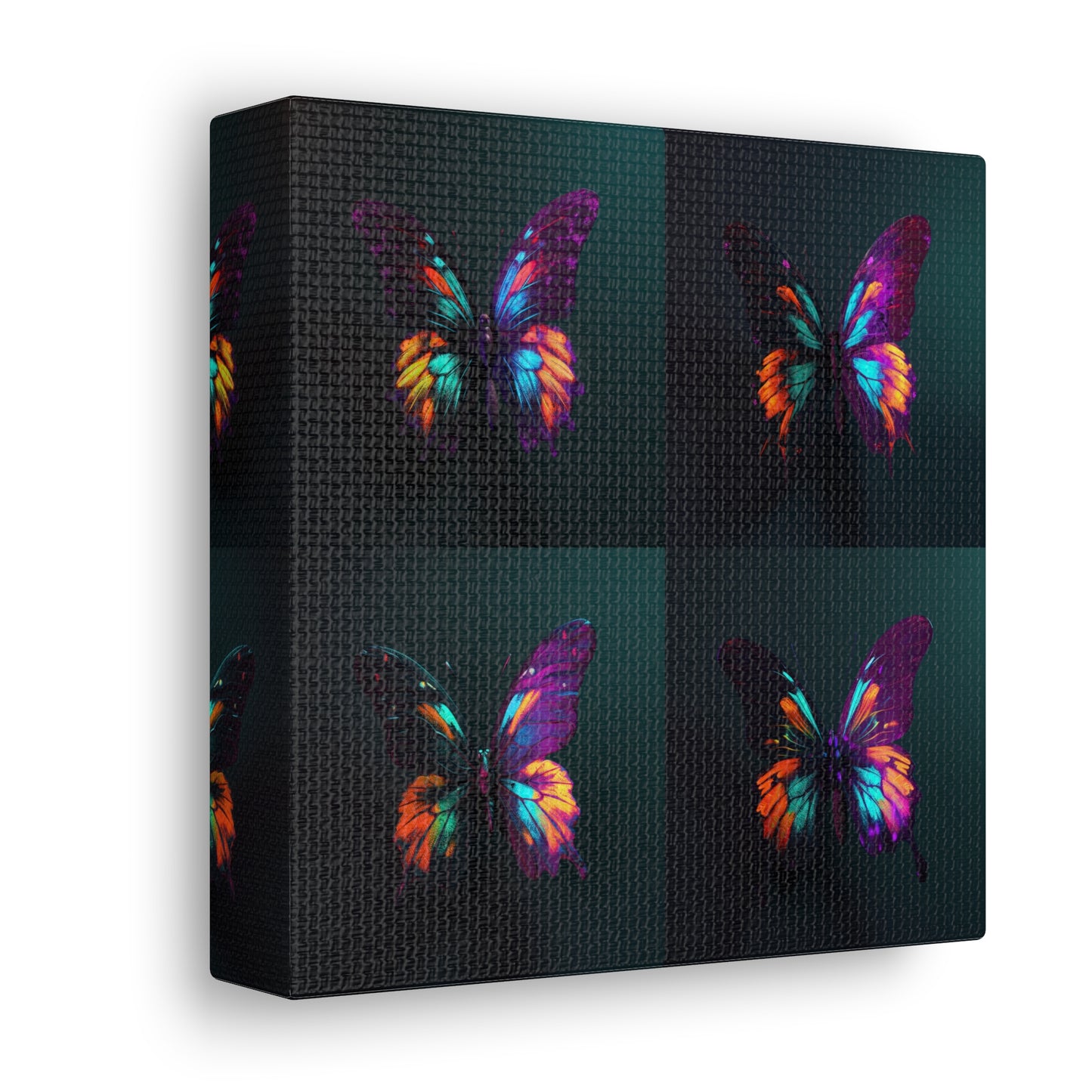 Canvas Gallery Wraps Hyper Colorful Butterfly Purple 5