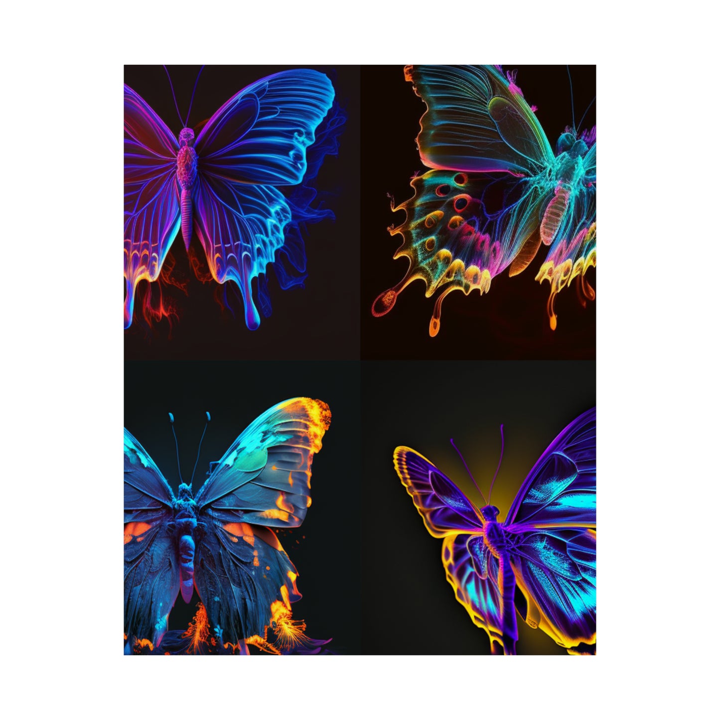 Premium Matte Vertical Posters Thermal Butterfly 5