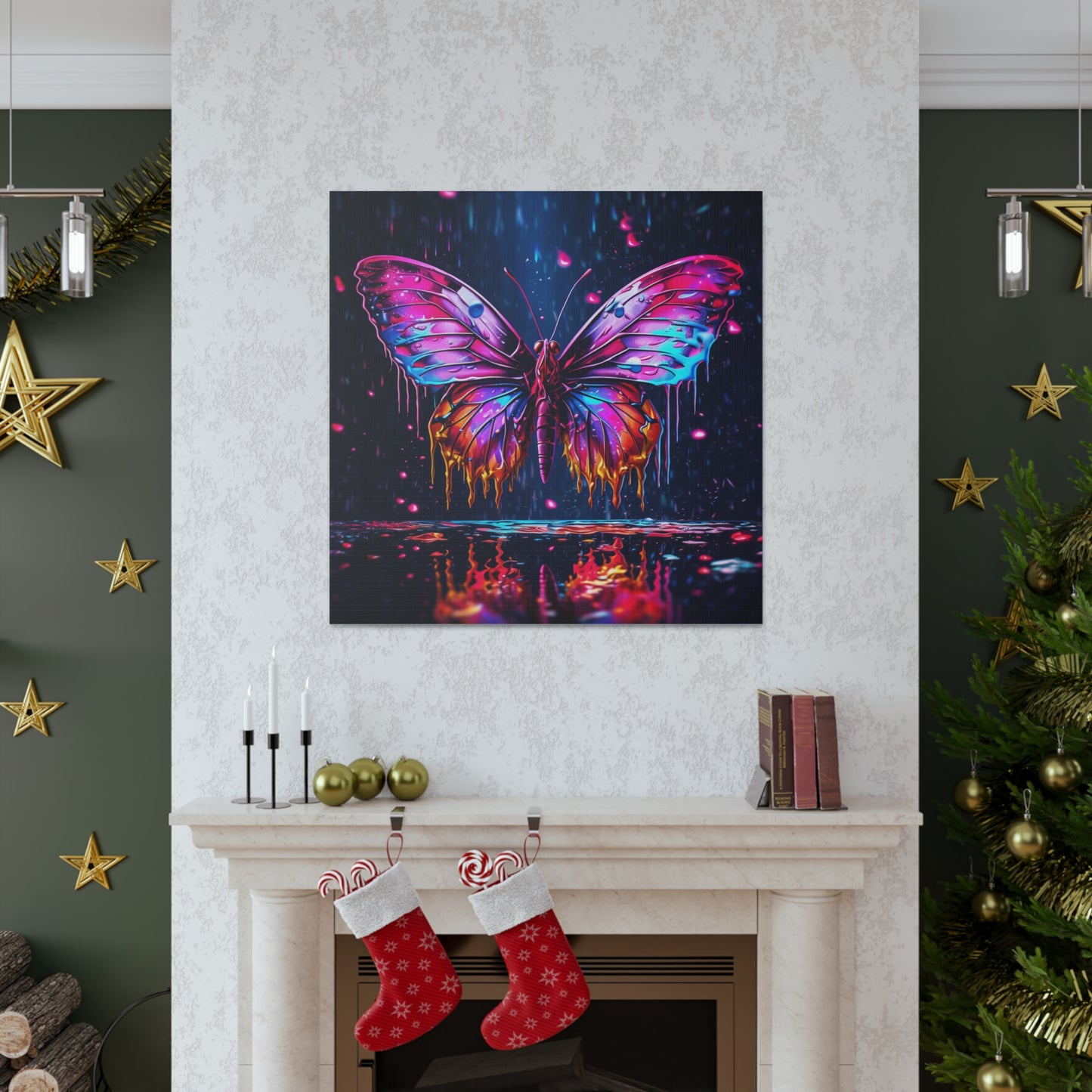 Canvas Gallery Wraps Pink Butterfly Flair 2