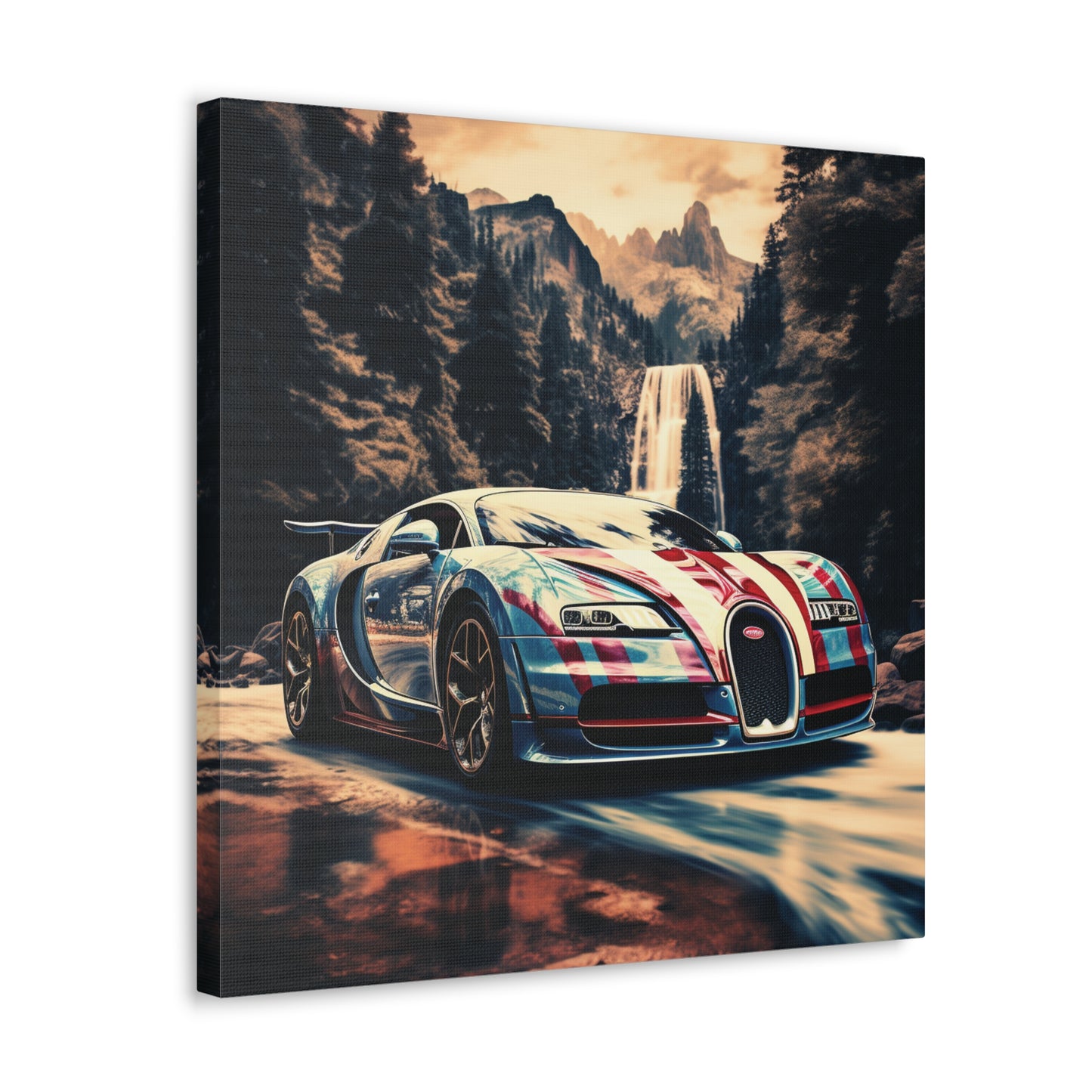 Canvas Gallery Wraps Bugatti Waterfall 1