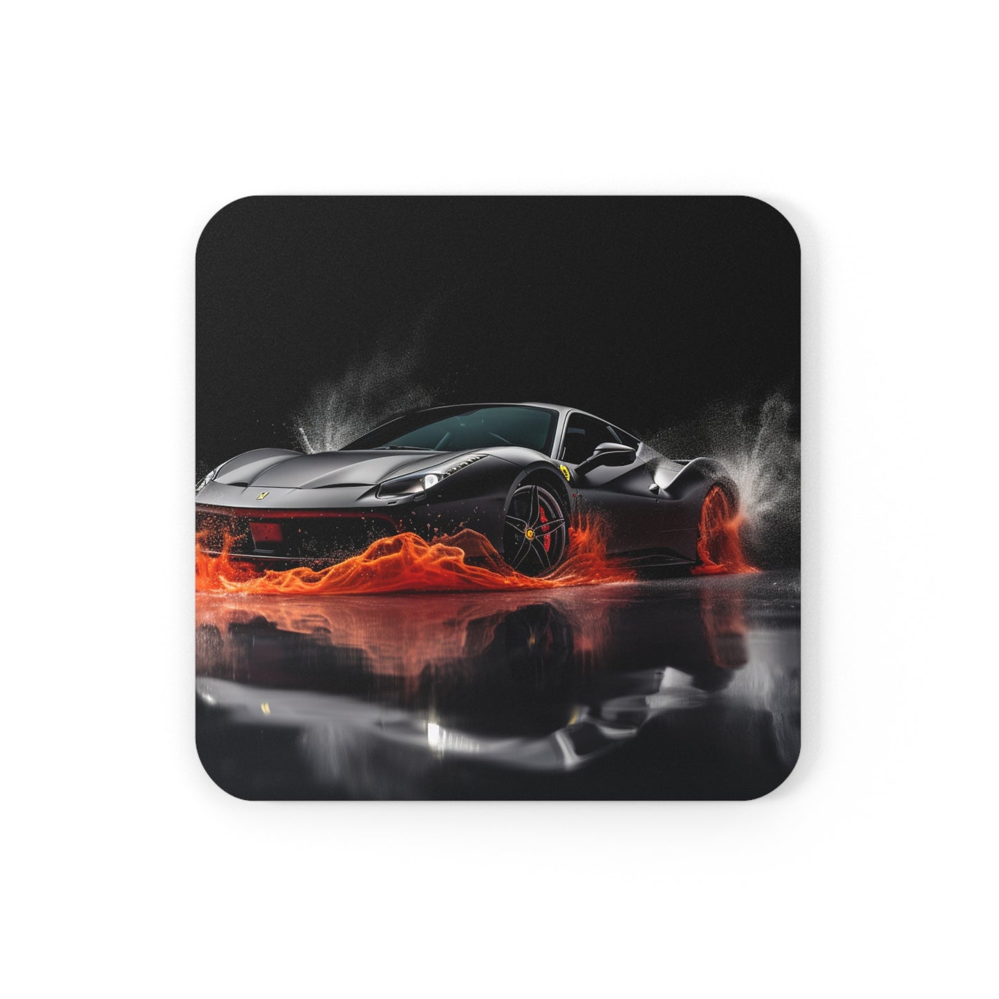 Corkwood Coaster Set Ferrari Water Splash 3