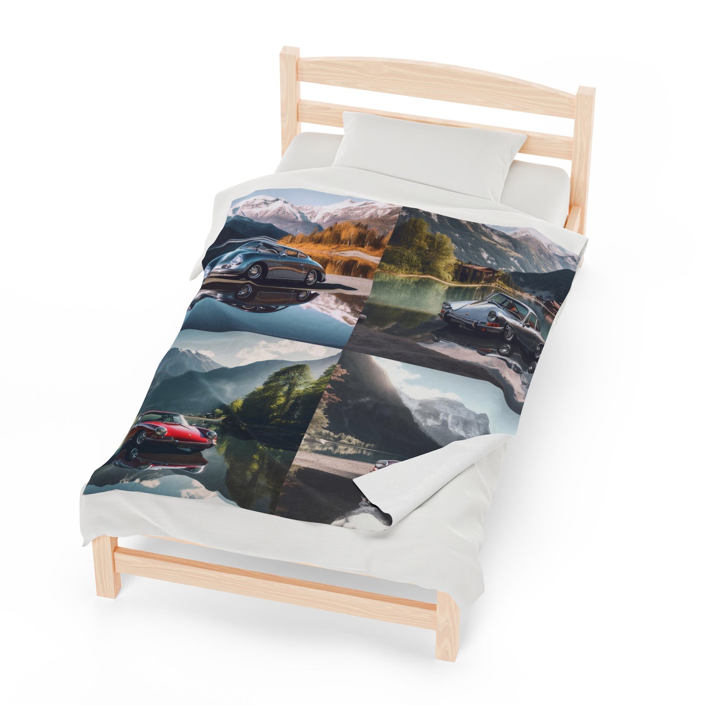 Velveteen Plush Blanket Porsche Lake 5