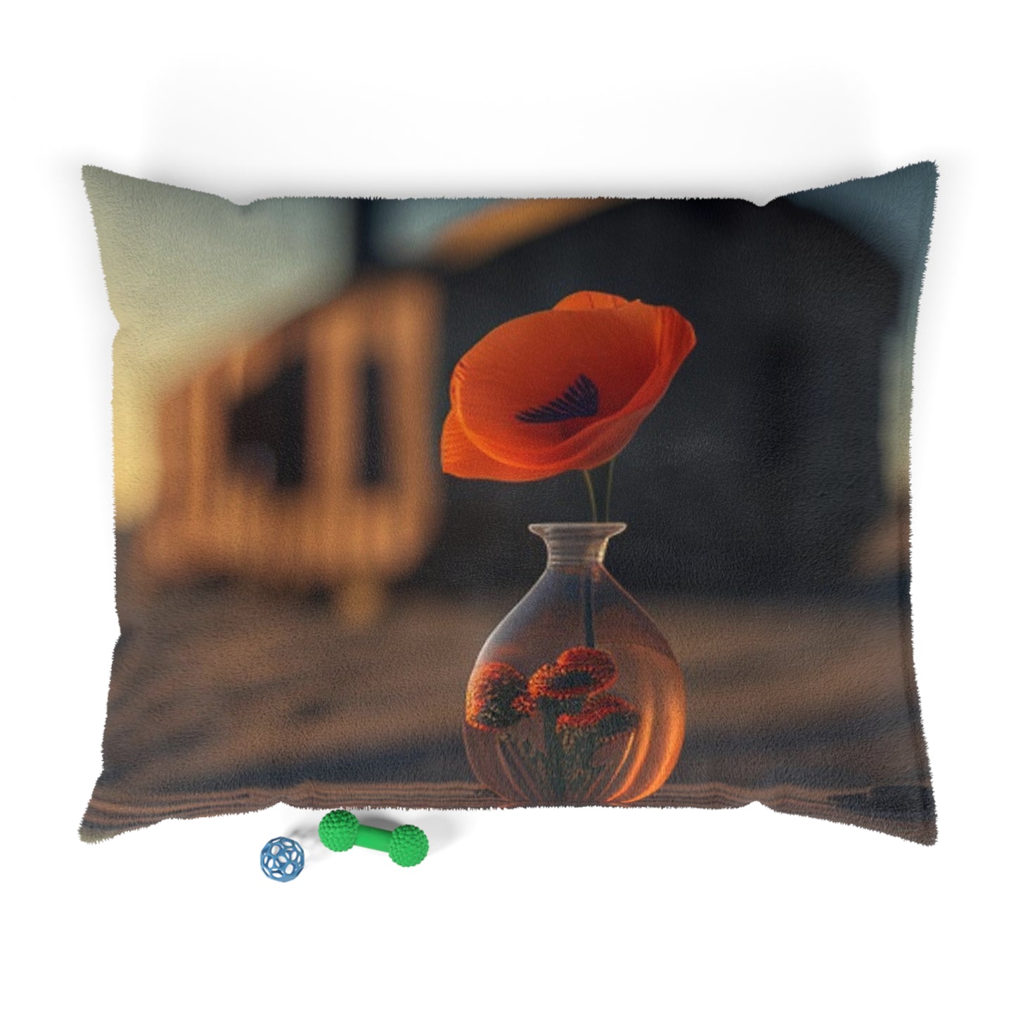 Pet Bed Orange Poppy in a Vase 3