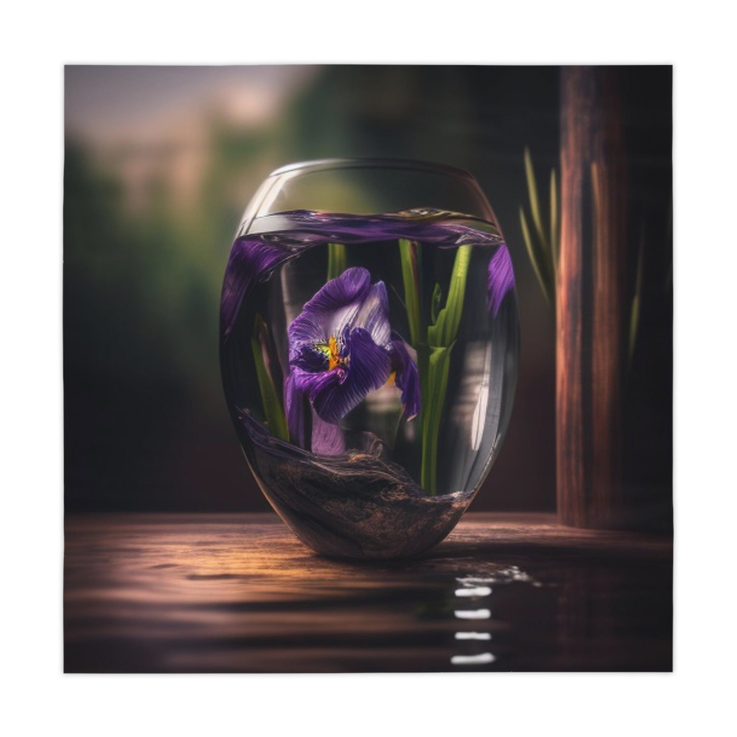 Tablecloth Purple Iris in a vase 4