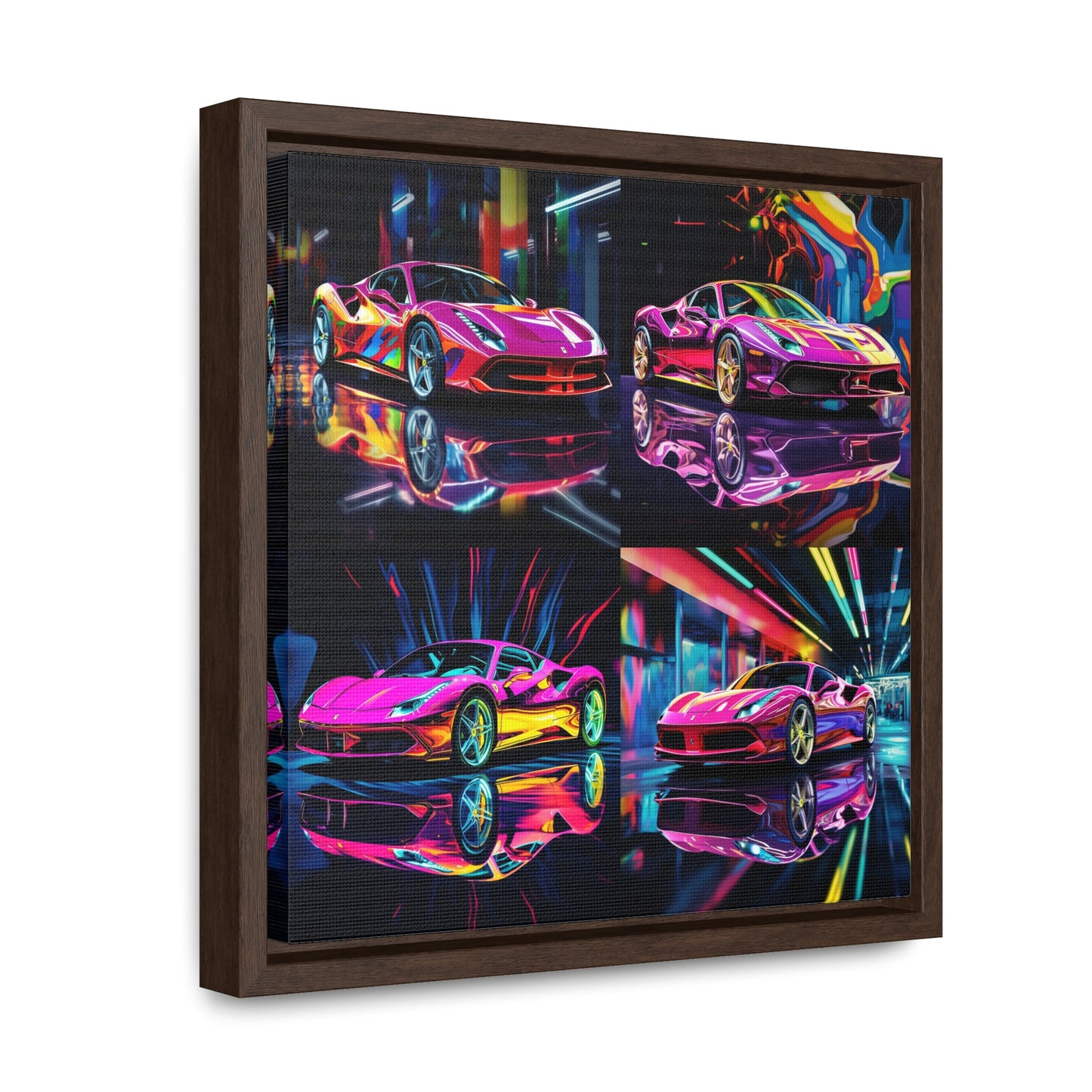 Gallery Canvas Wraps, Square Frame Pink Macro Ferrari 5